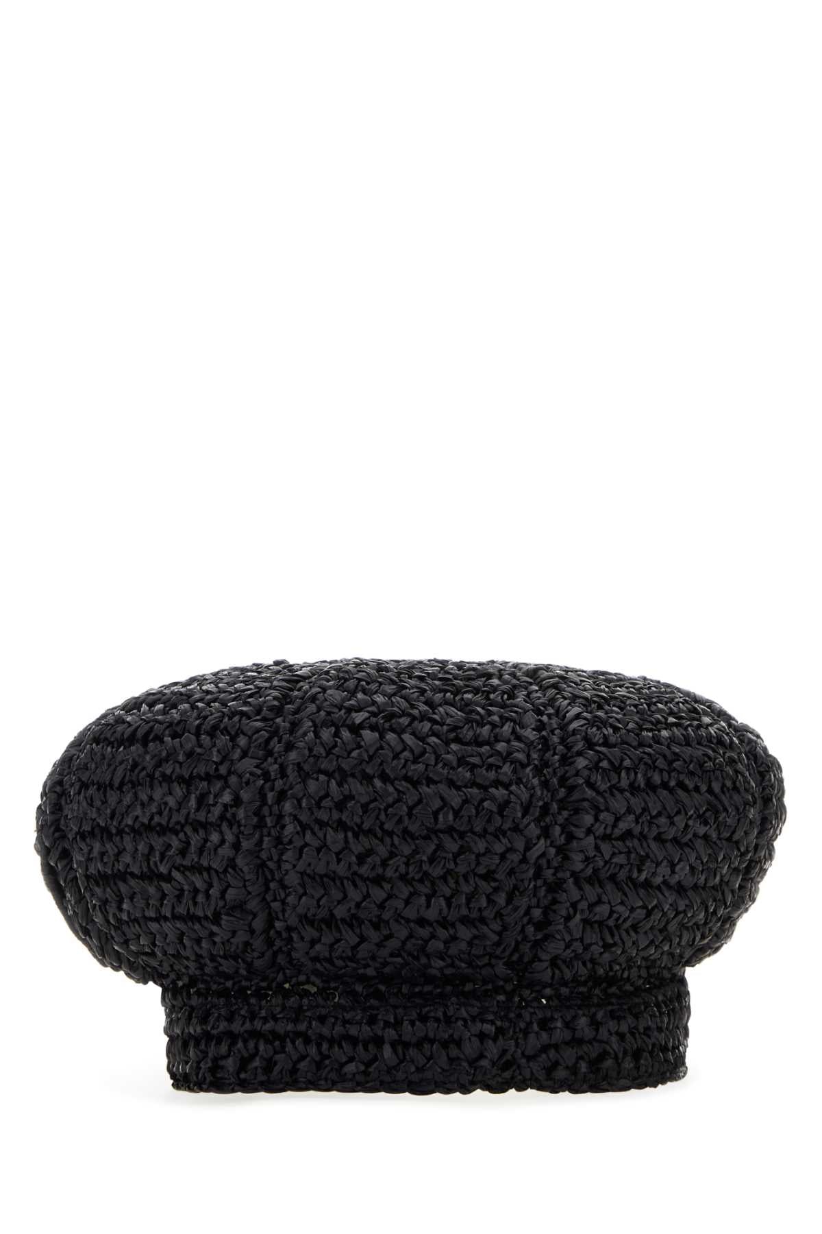 Prada Women Black Rafia Baker Boy Hat DestGlow