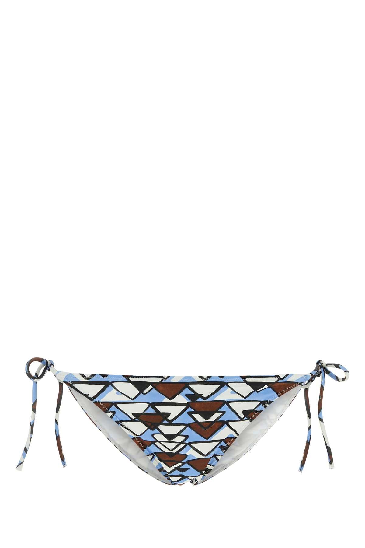 Prada Women Printed Stretch Nylon Bikini Bottom by Luosophy