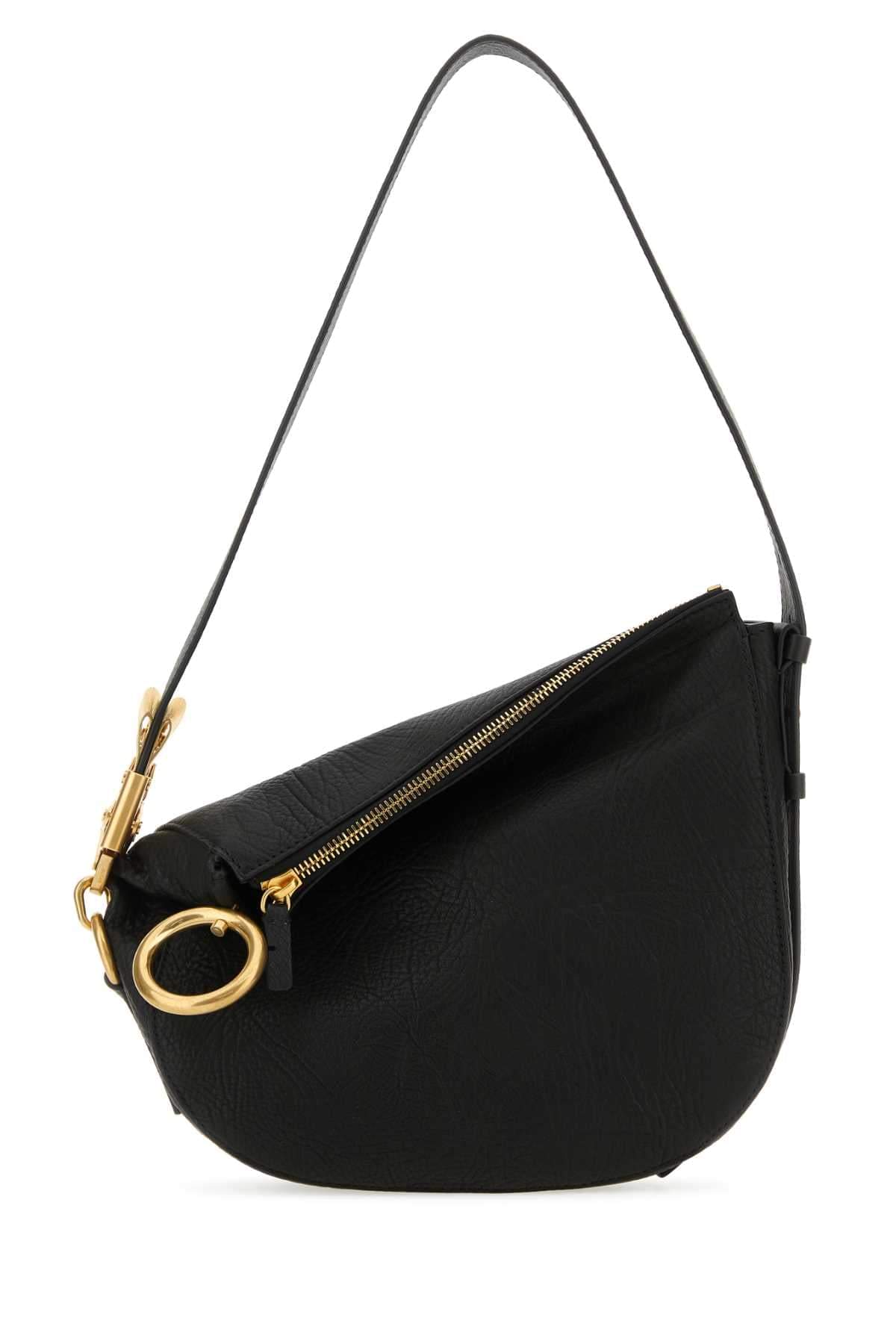 Burberry Women Black Leather Knight Small Shoulder Bag DestGlow
