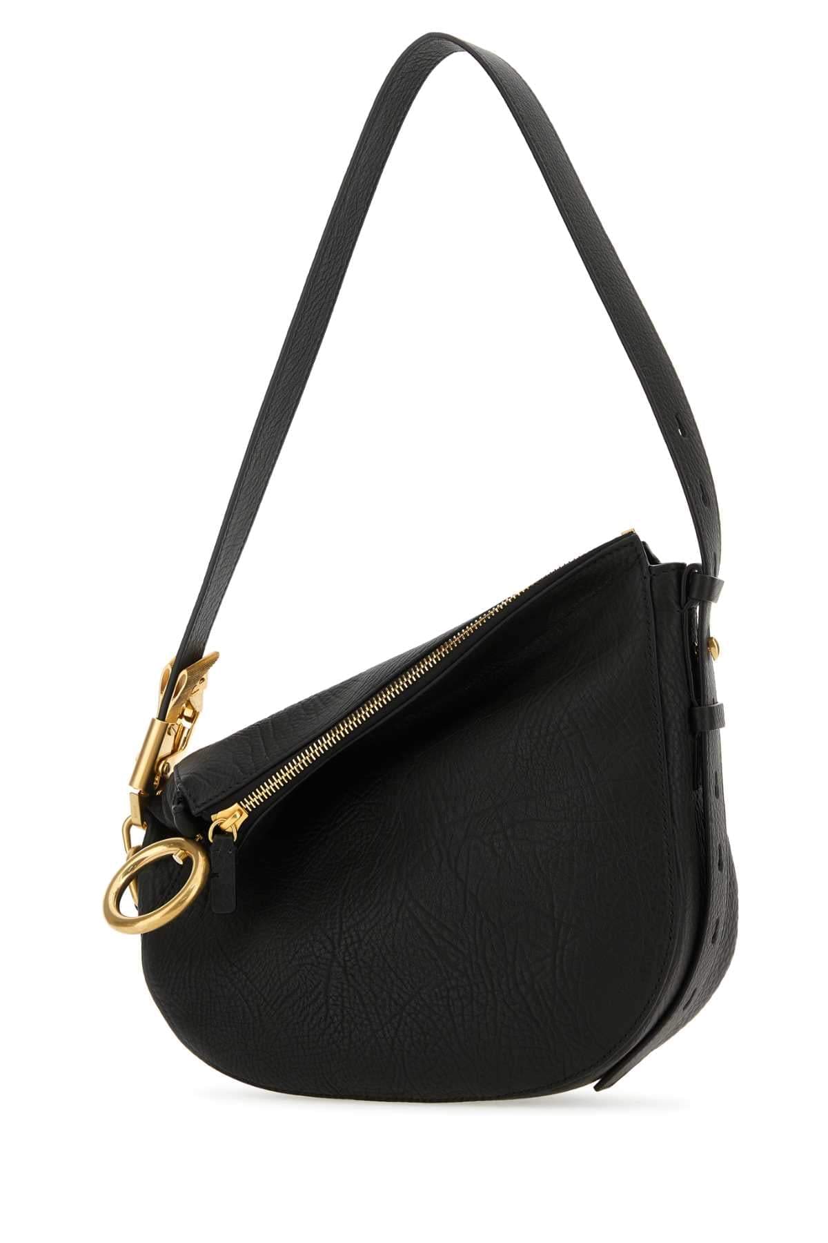 Burberry Women Black Leather Knight Small Shoulder Bag DestGlow