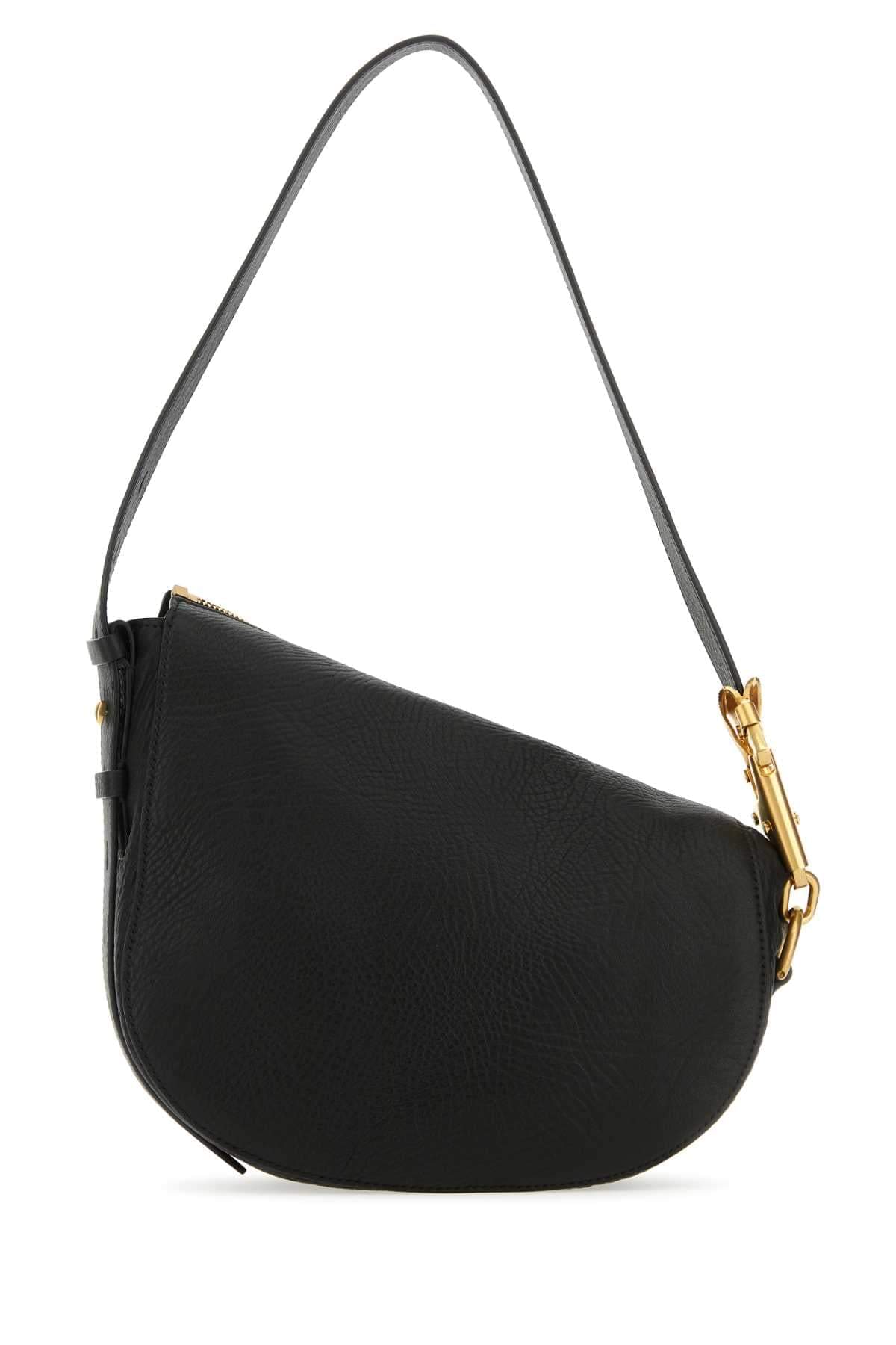 Burberry Women Black Leather Knight Small Shoulder Bag DestGlow