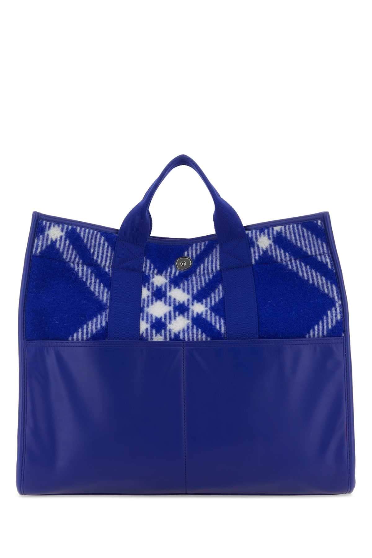 Burberry Men Embroidered Fabric Knight Shopping Bag DestGlow