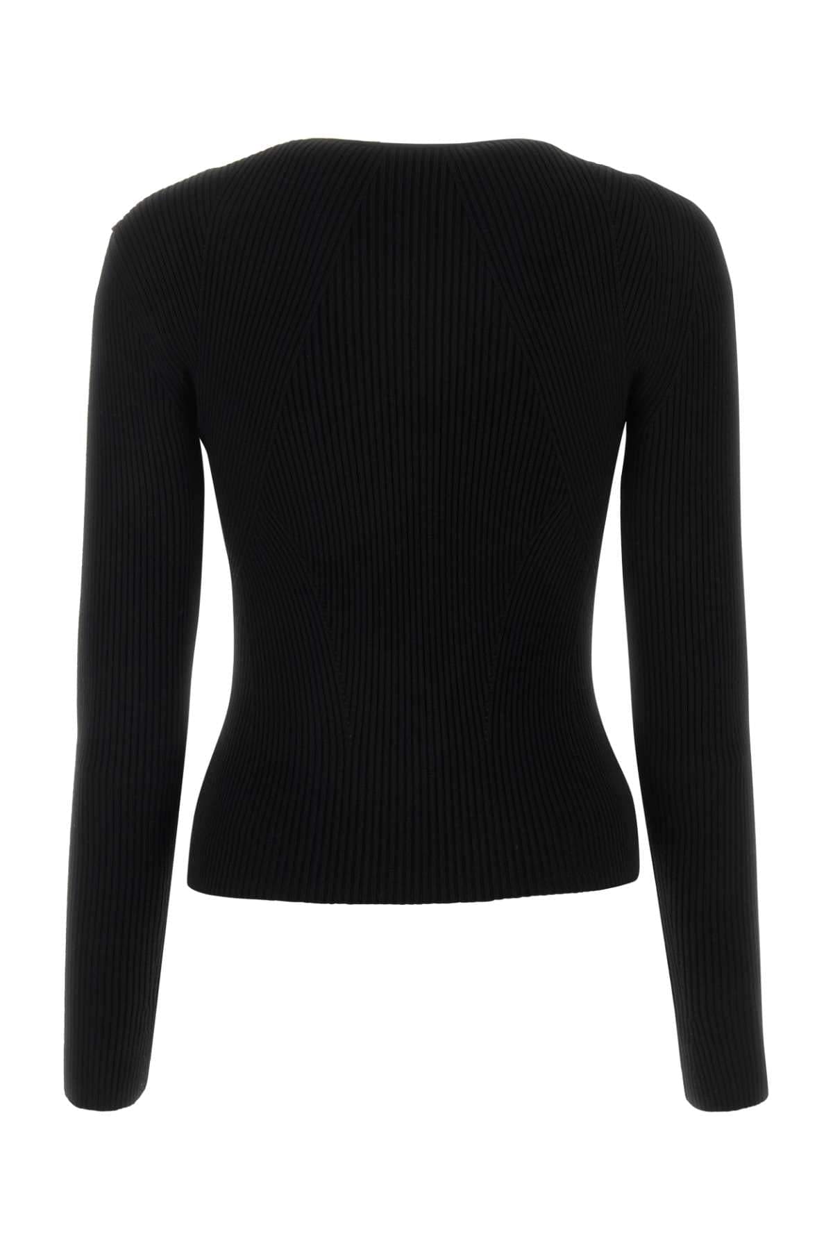 Alexander Mcqueen Women Black Wool Blend Sweater DestGlow