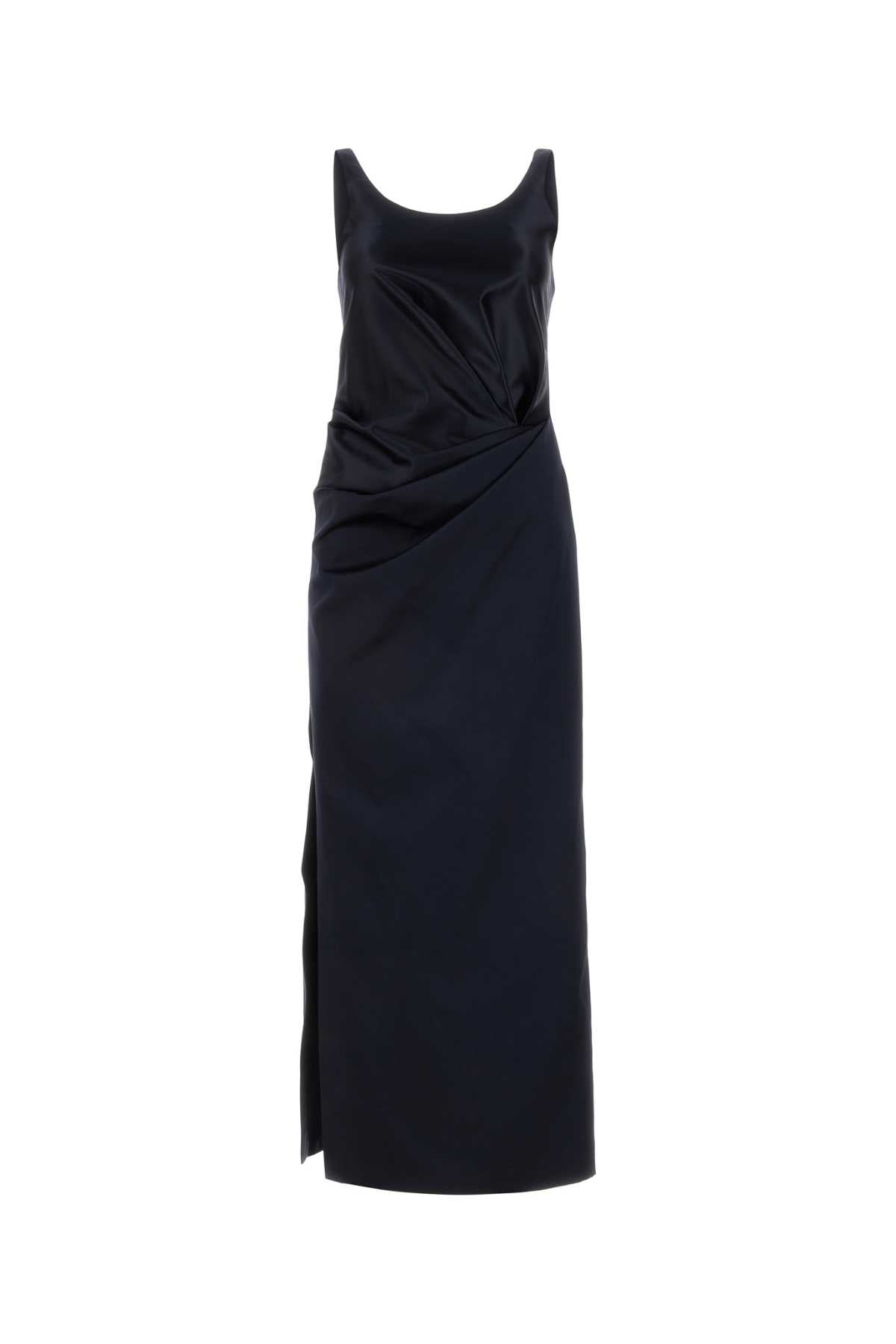 Fendi Women Midnight Blue Satin Dress DestGlow