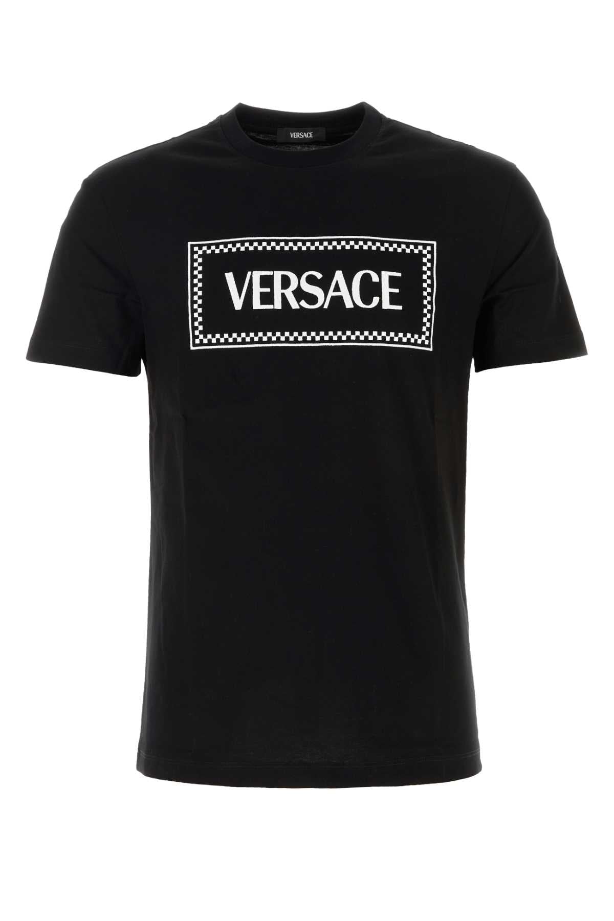 Versace Men Black Cotton T-Shirt by Luosophy