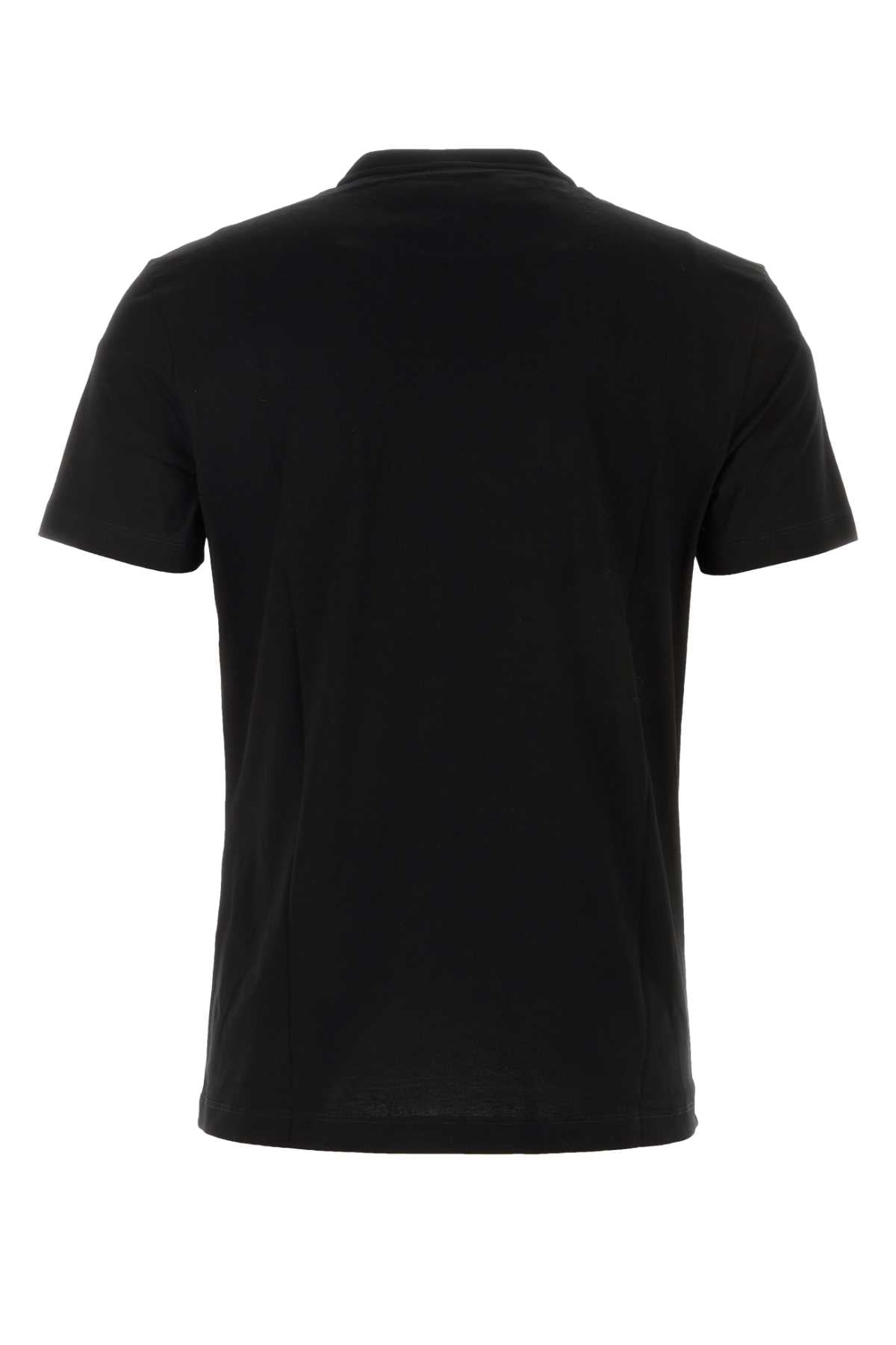 Versace Men Black Cotton T-Shirt by Luosophy