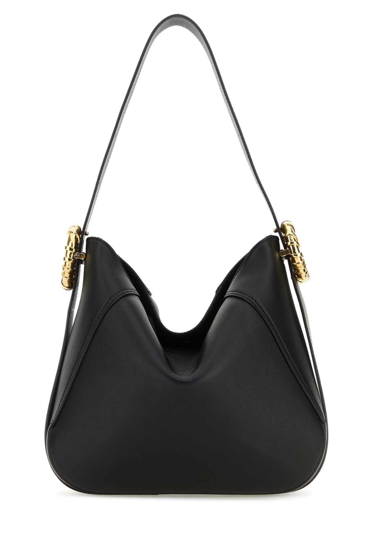 Lanvin Women Black Leather Melodie Shoulder Bag DestGlow