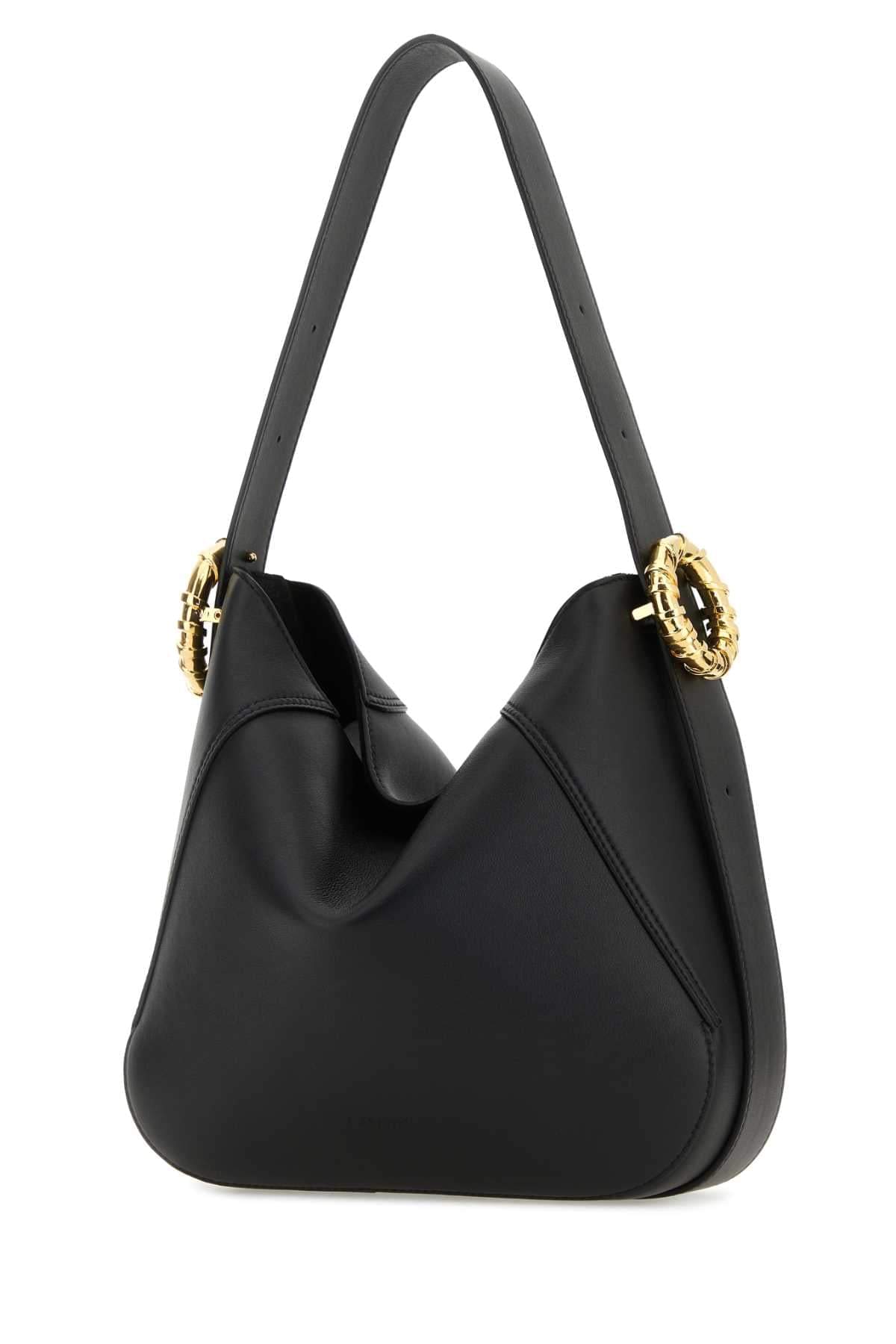 Lanvin Women Black Leather Melodie Shoulder Bag DestGlow