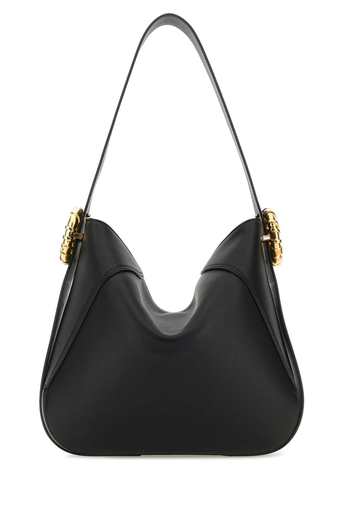 Lanvin Women Black Leather Melodie Shoulder Bag DestGlow