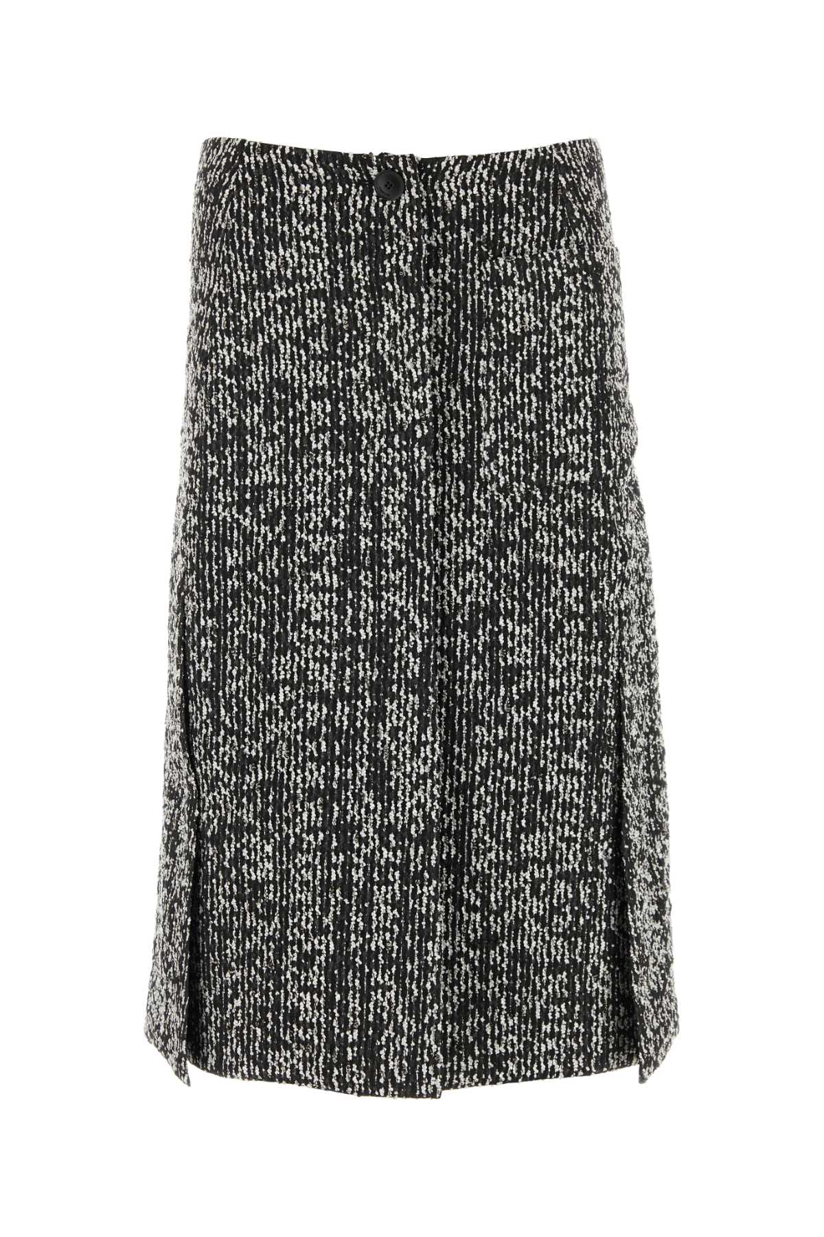 Lanvin Women Two-Tone Boucle Skirt by Luosophy