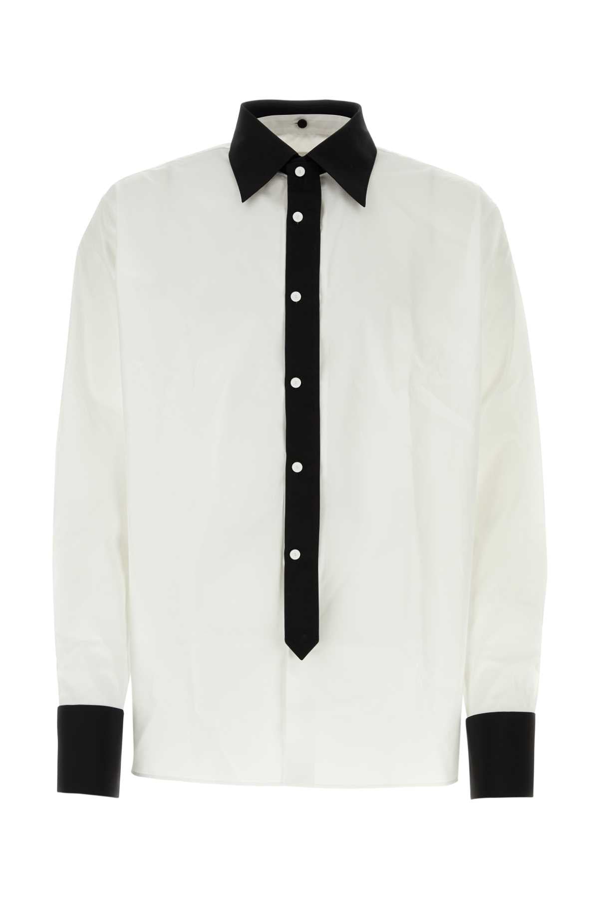 Prada Men White Poplin Oversize Shirt DestGlow