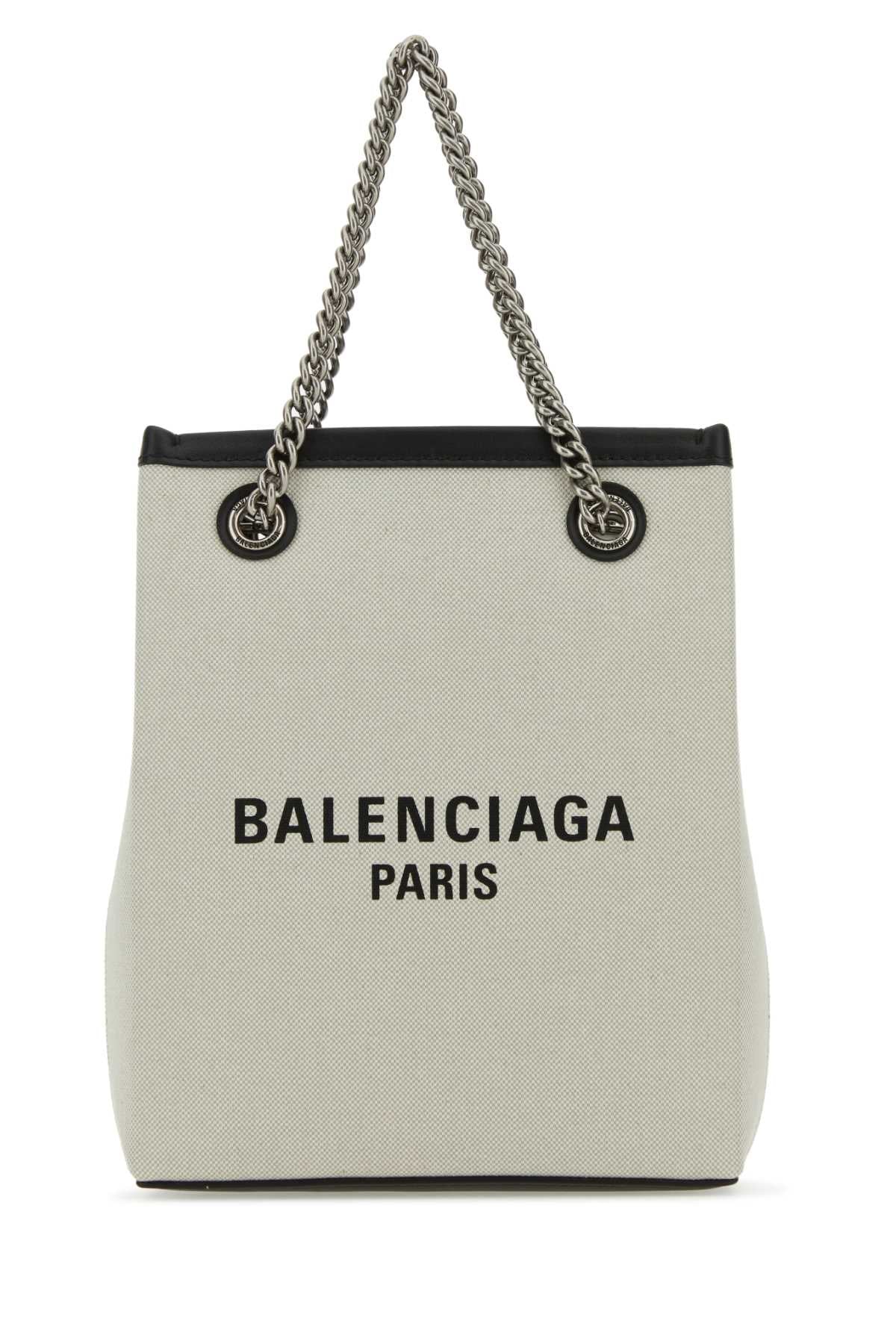 Balenciaga Women Sand Canvas Duty Free Handbag DestGlow