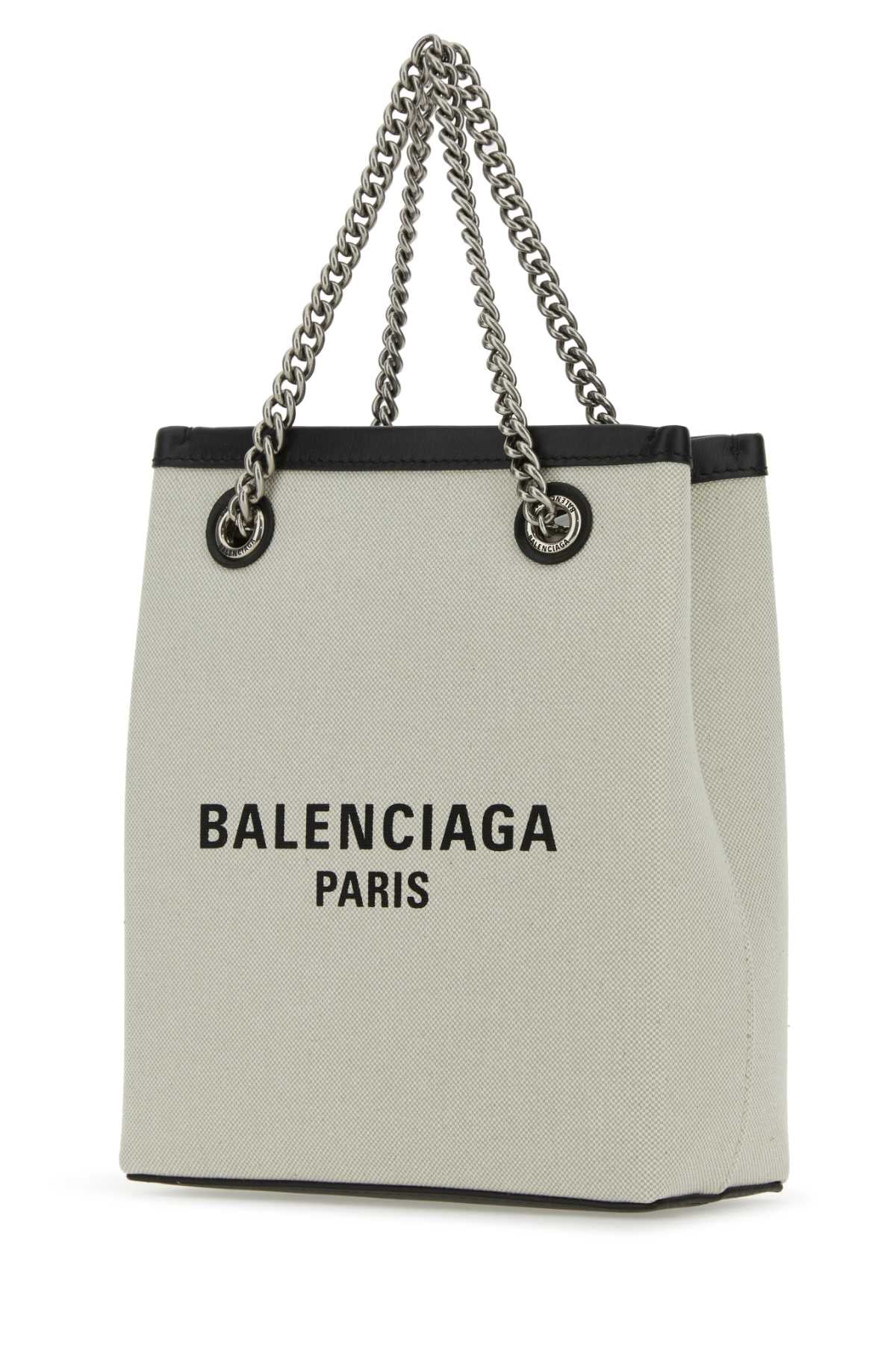 Balenciaga Women Sand Canvas Duty Free Handbag DestGlow