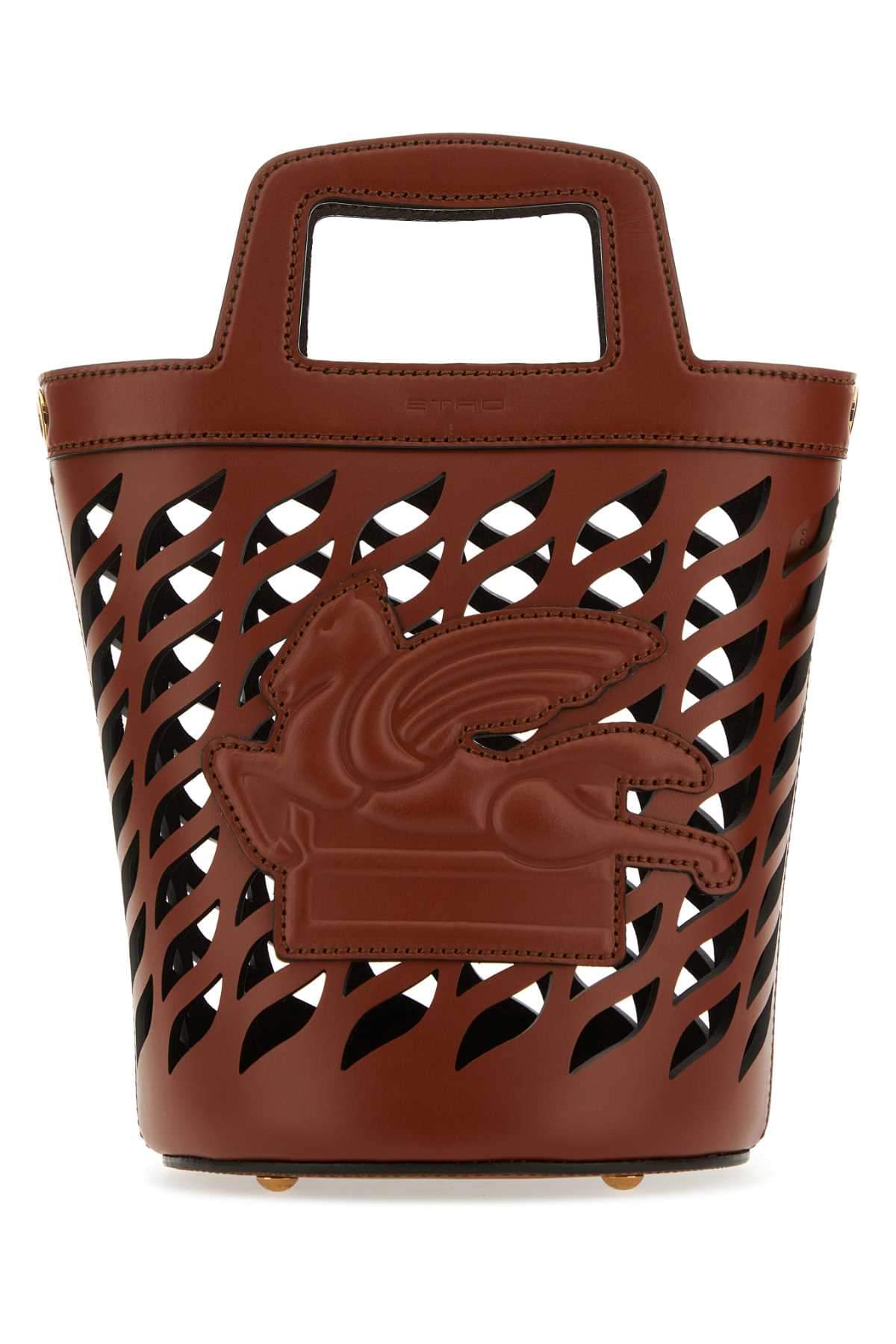 Etro Women Caramel Leather Bucket Bag DestGlow