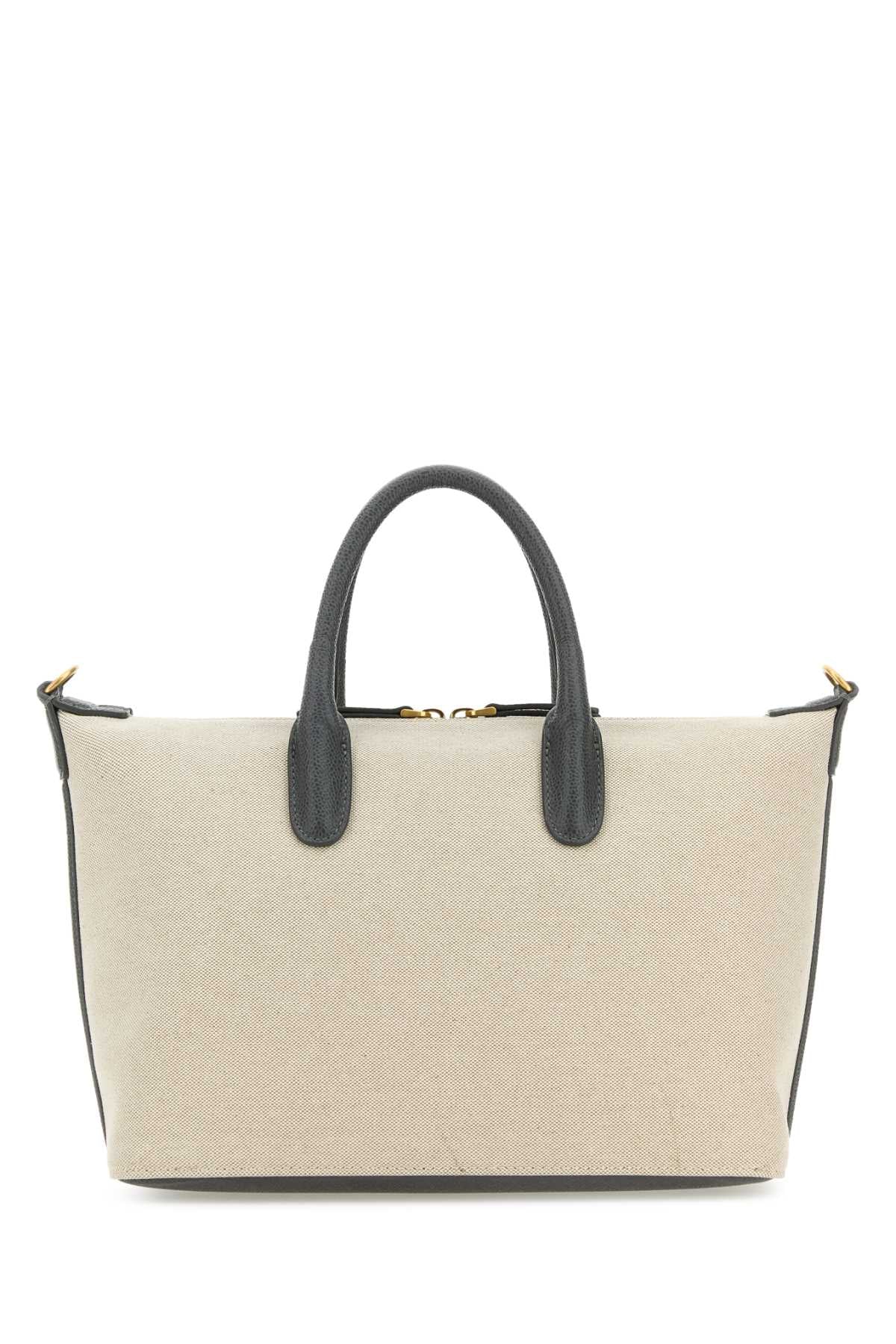 Thom Browne Women Sand Canvas Duffle Small Handbag by Luosophy