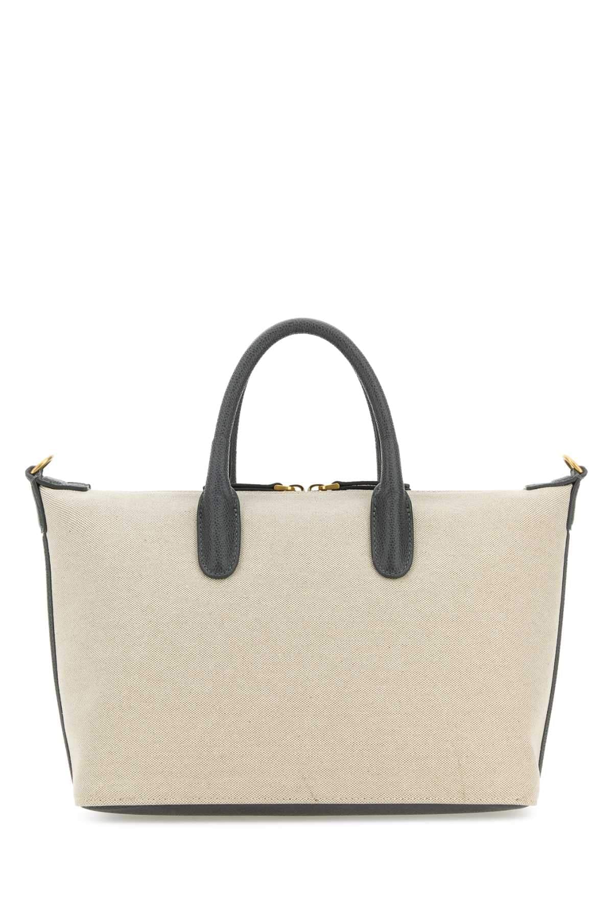 Thom Browne Women Sand Canvas Duffle Small Handbag DestGlow