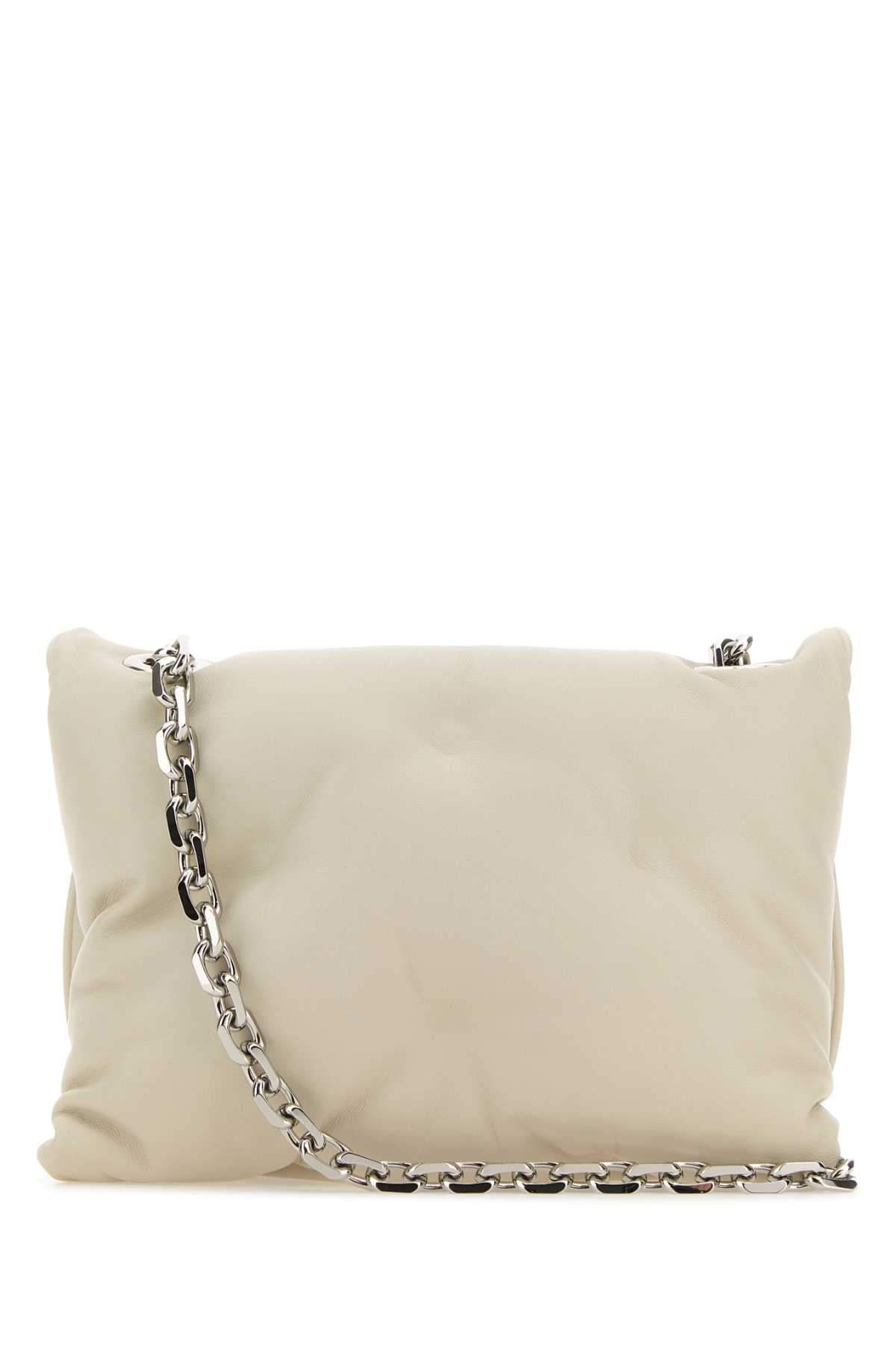 Maison Margiela Women Chalk Nappa Leather Small Glam Slam Flap Crossbody Bag DestGlow