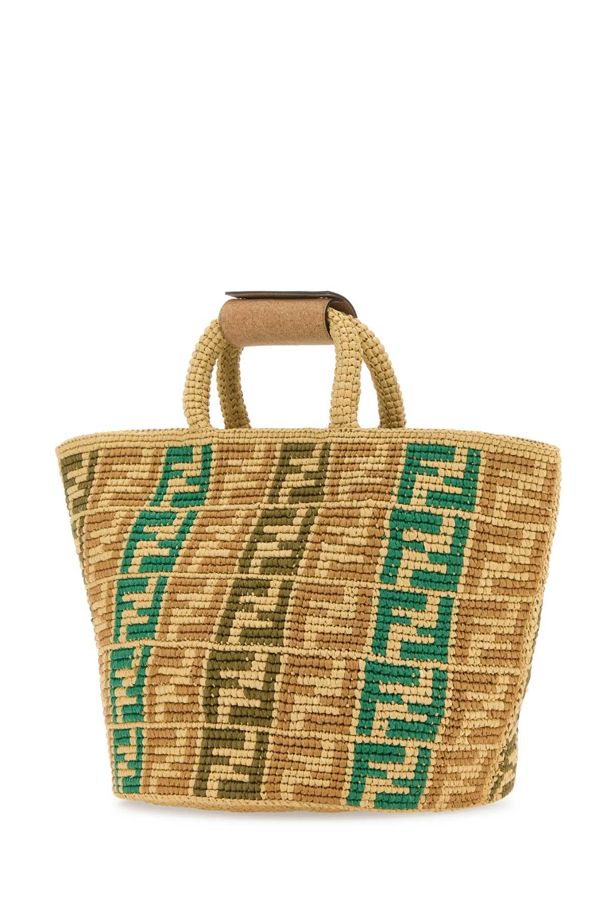 Fendi Men Embroidered Raffia Ff Shopper Shopping Bag by Luosophy