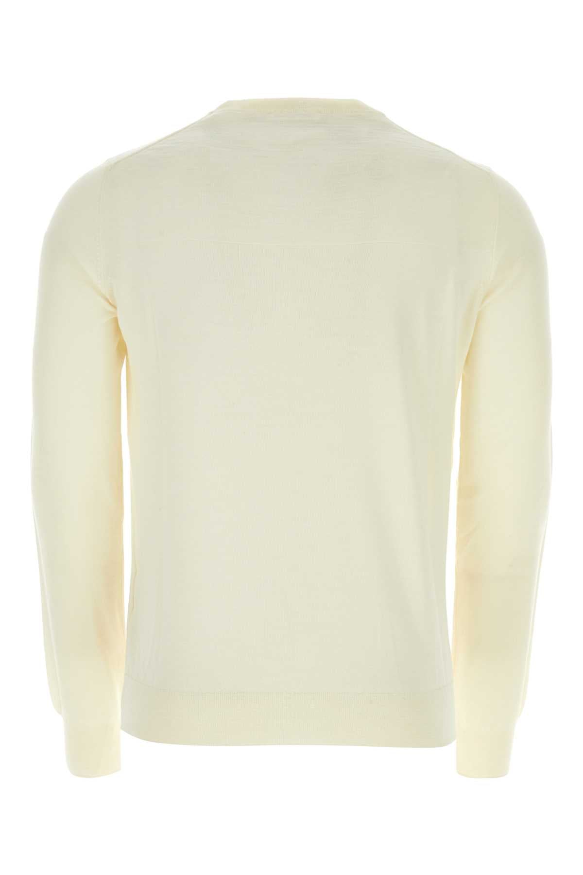 Jil Sander Men Ivory Wool Sweater DestGlow