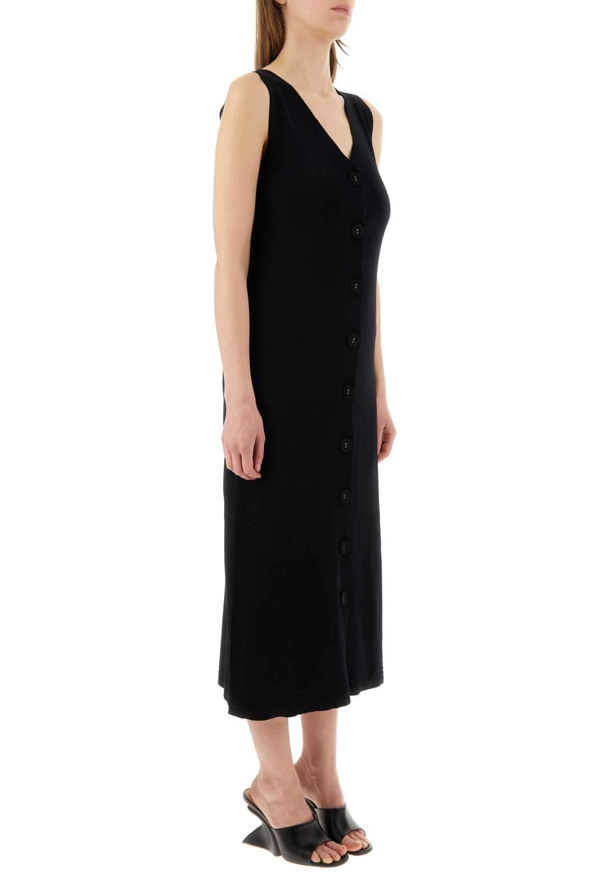 Jil Sander Women Black Stretch Cotton Blend Dress DestGlow
