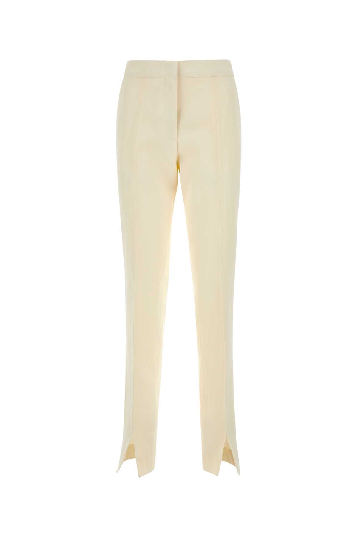 Jil Sander Women Ivory Viscose Blend Pant DestGlow