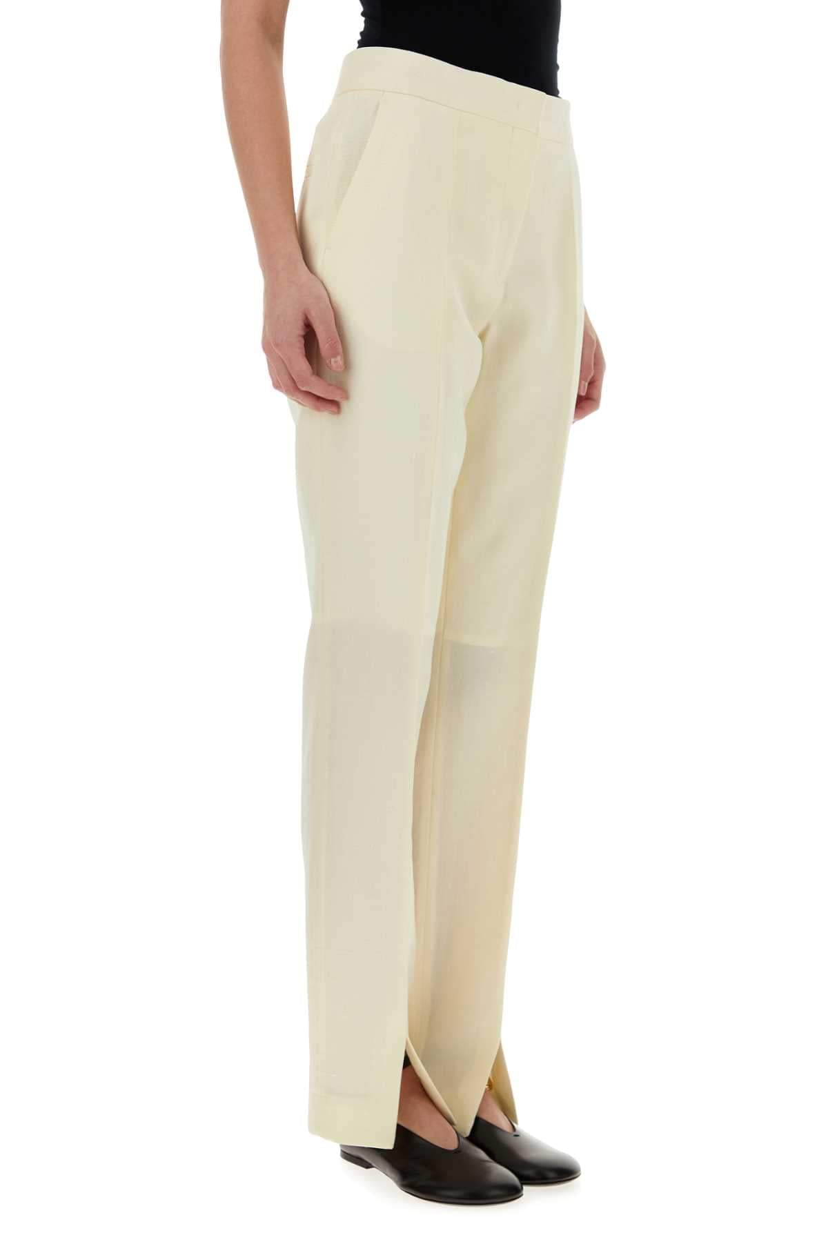 Jil Sander Women Ivory Viscose Blend Pant DestGlow