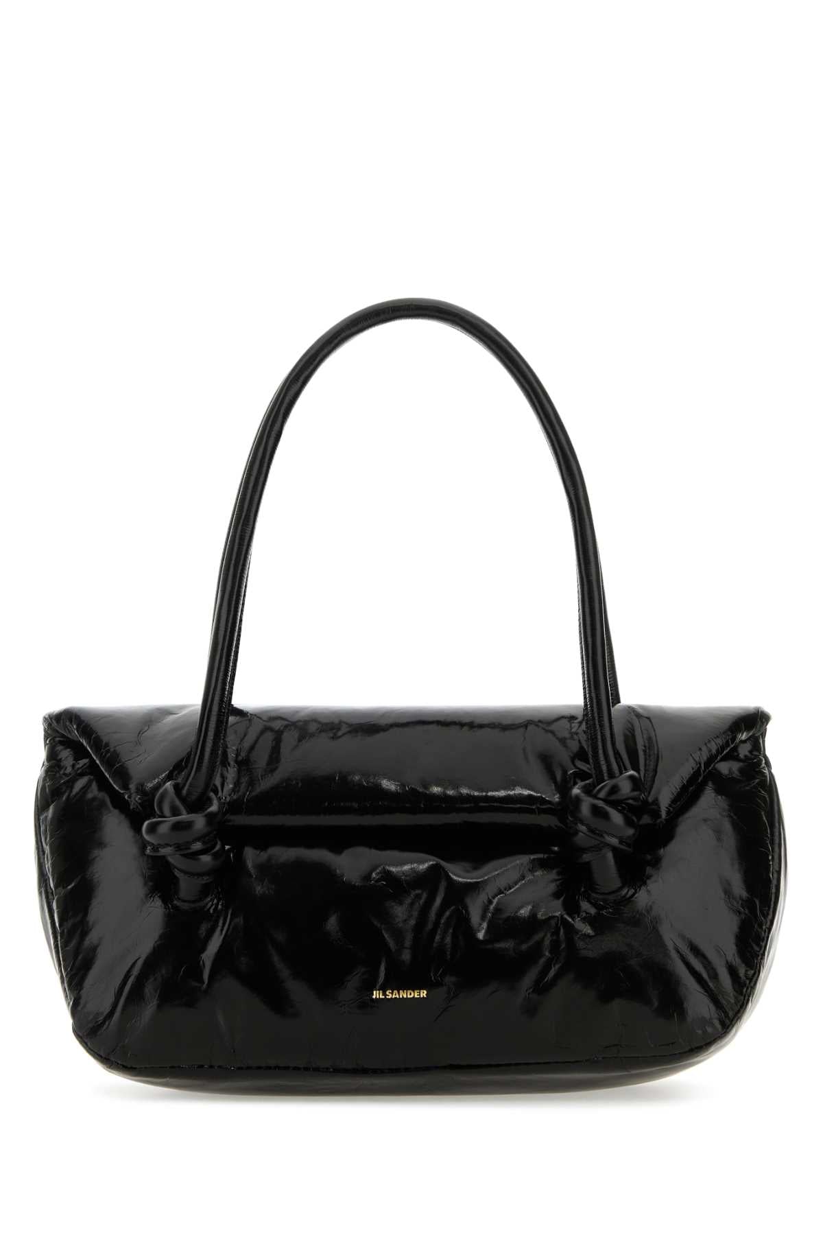 Jil Sander Women Black Leather Small Knot Handle Handbag DestGlow