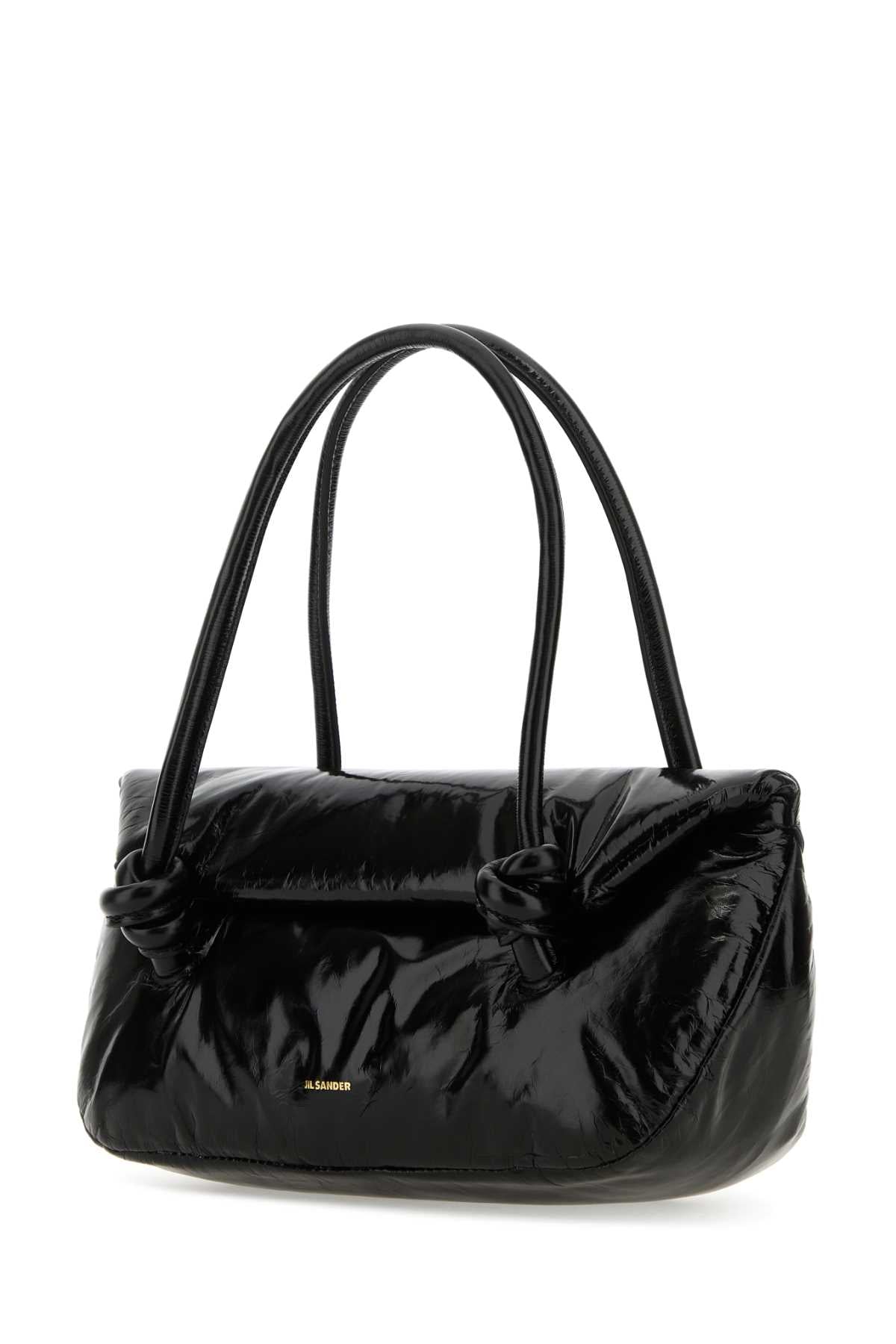 Jil Sander Women Black Leather Small Knot Handle Handbag DestGlow