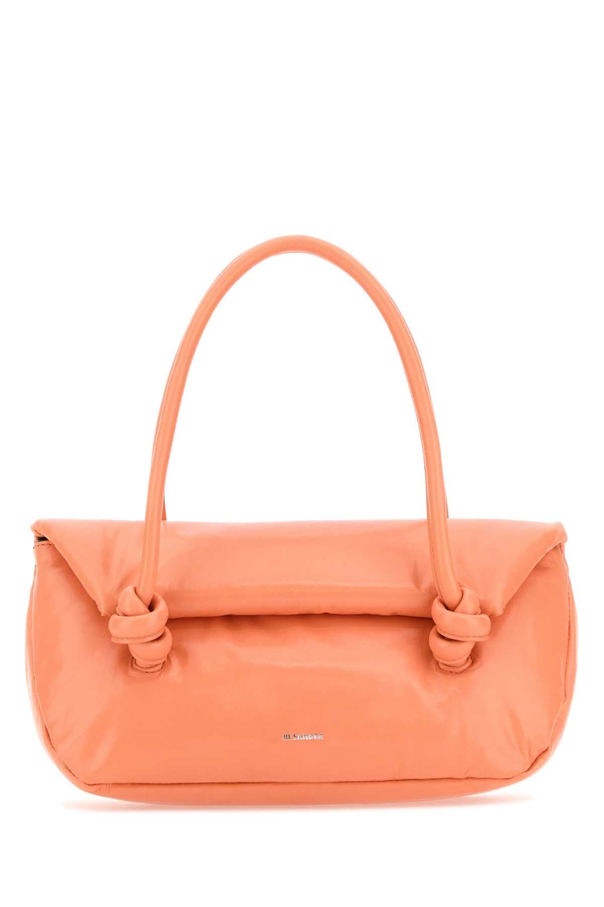 Jil Sander Women Peach Leather Small Knot Handle Handbag DestGlow