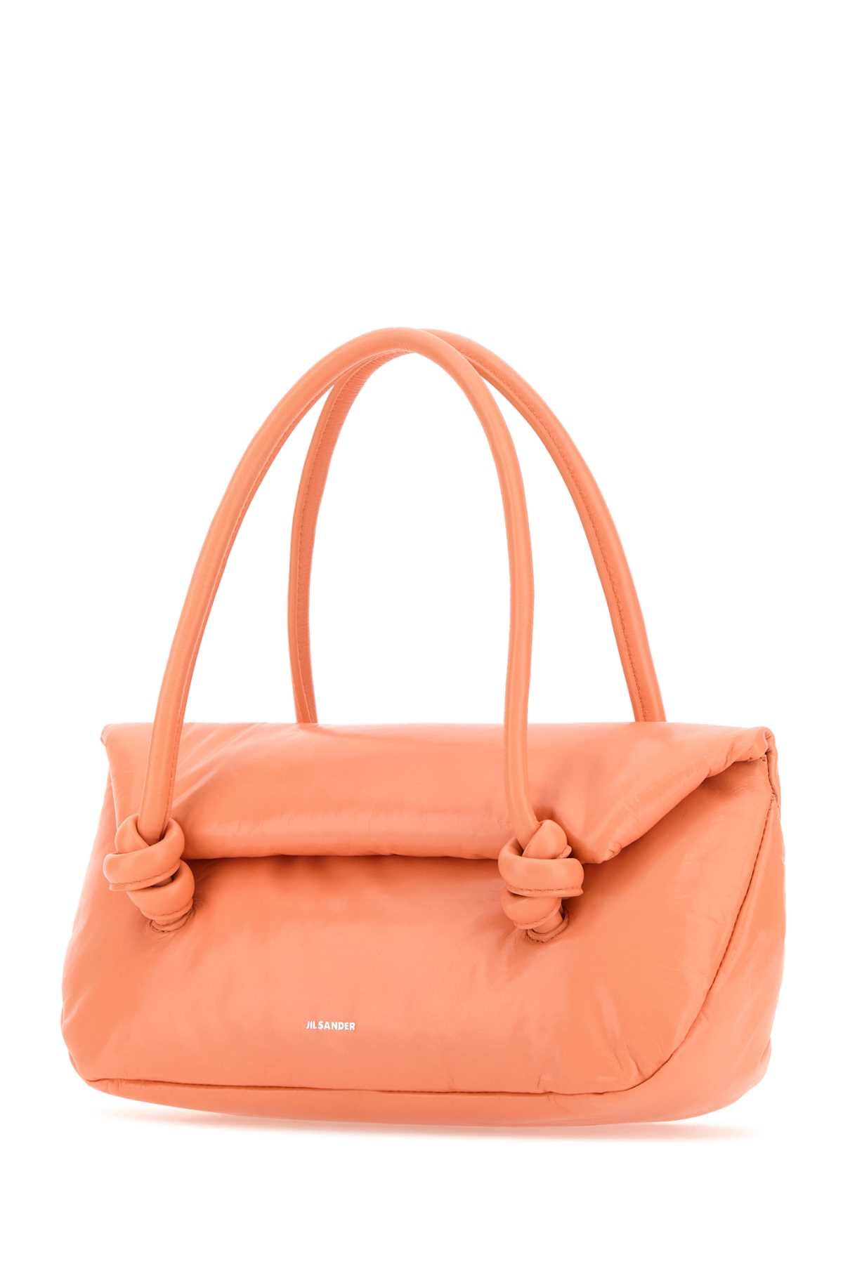 Jil Sander Women Peach Leather Small Knot Handle Handbag DestGlow