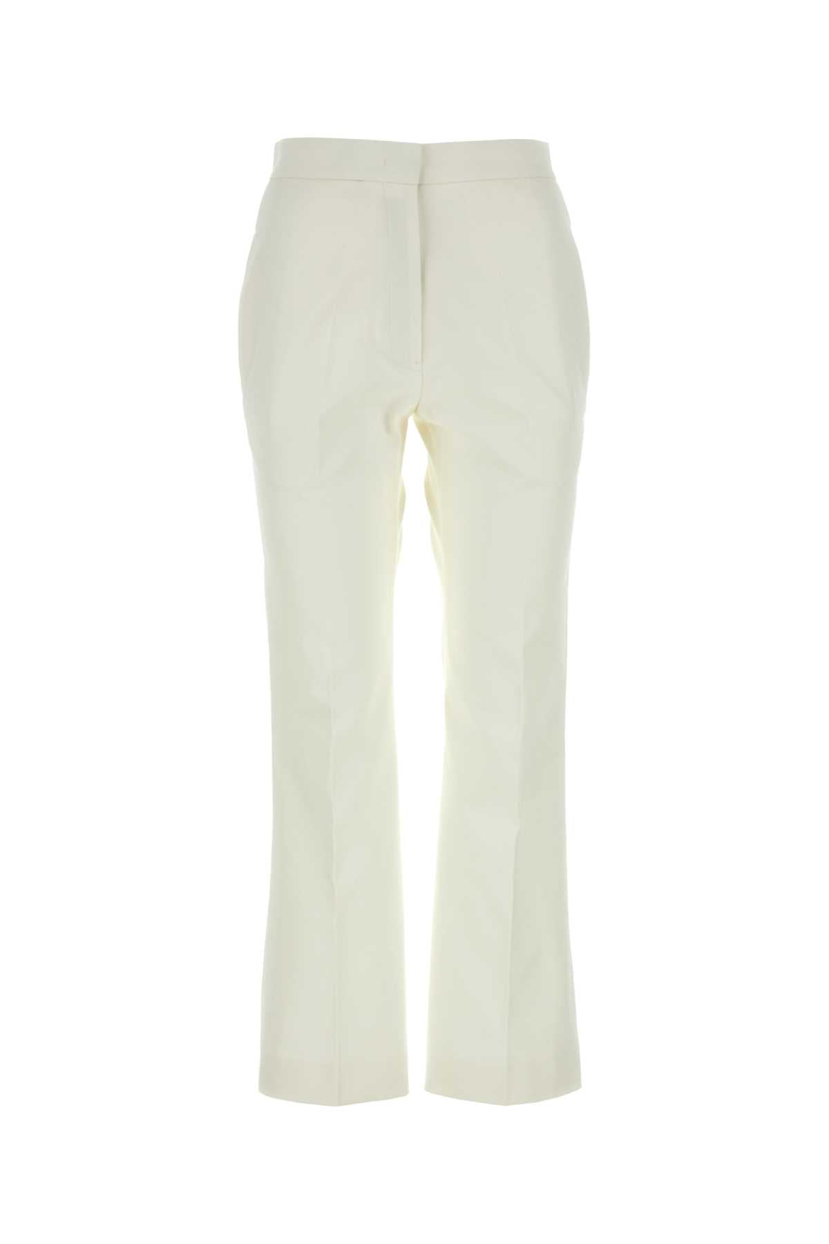 Jil Sander Women White Cotton Pant DestGlow