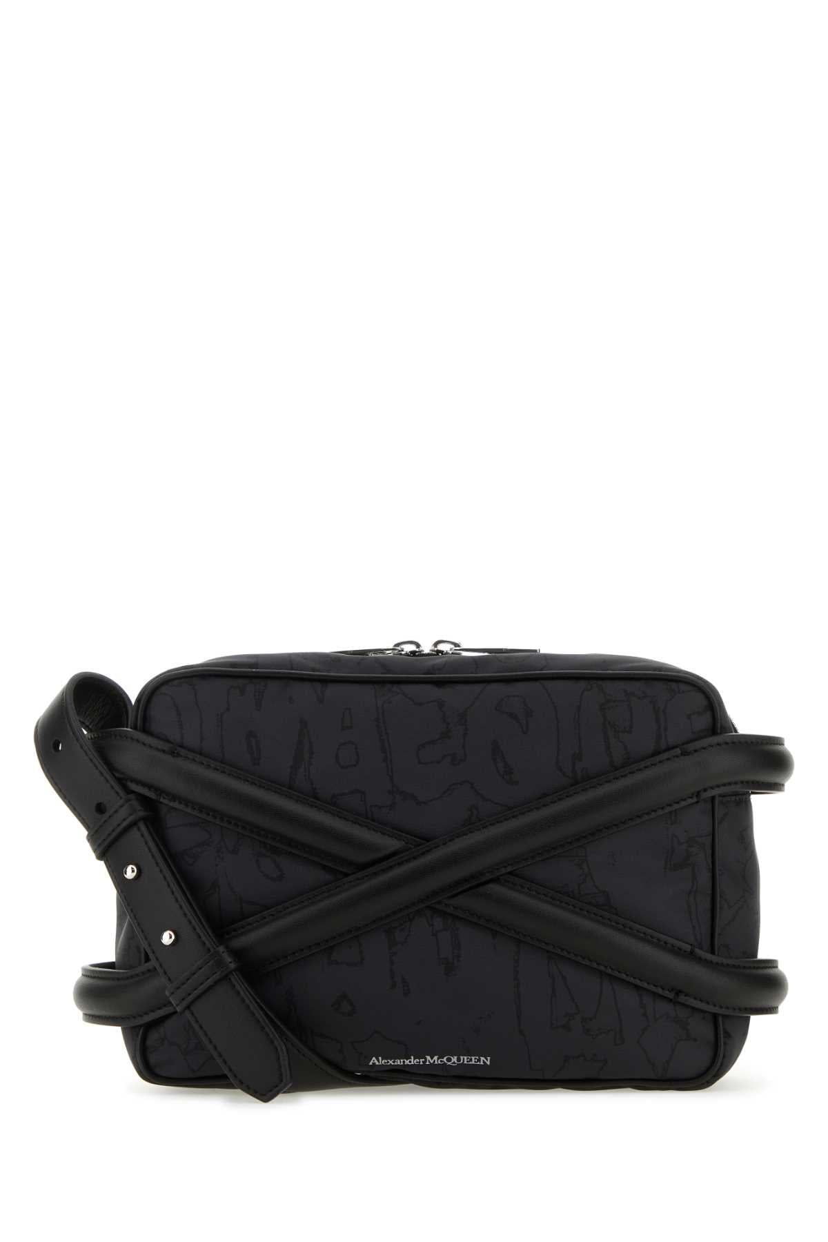 Alexander Mcqueen Men Black Nylon Harness Crossbody Bag DestGlow