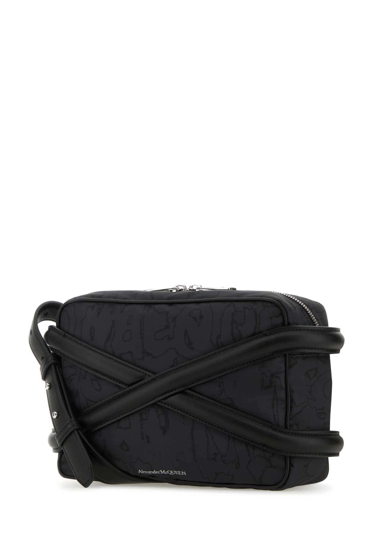 Alexander Mcqueen Men Black Nylon Harness Crossbody Bag DestGlow