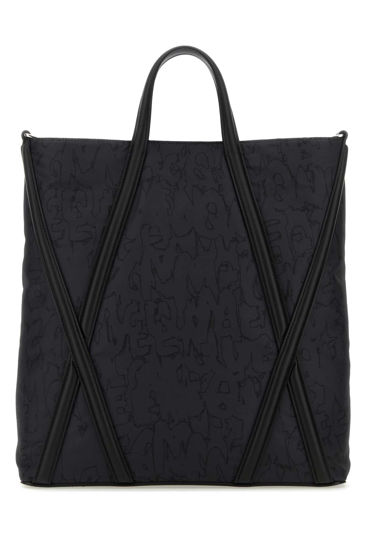 Alexander Mcqueen Men Black Nylon The Harness Shopping Bag by Luosophy