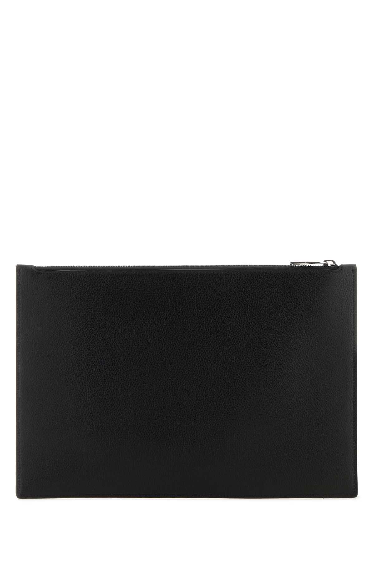 Alexander Mcqueen Men Black Leather Clutch DestGlow