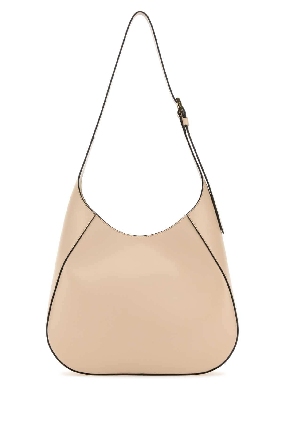 Prada Women Powder Pink Leather Shoulder Bag DestGlow