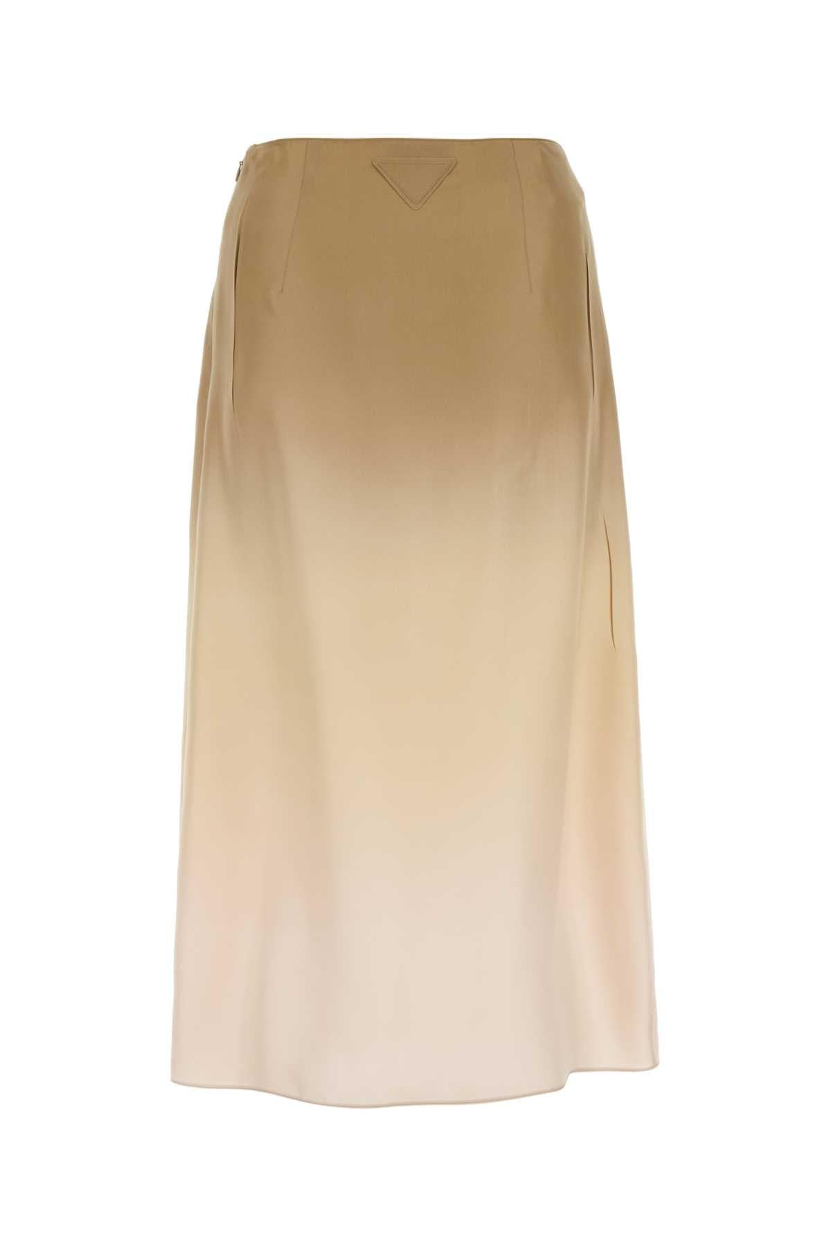 Prada Women Multicolor Silk Skirt DestGlow