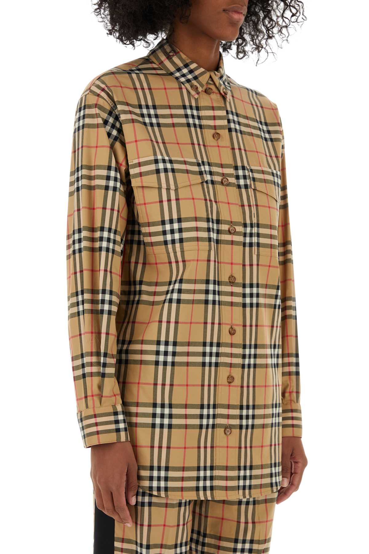 Burberry Women Embroidered Stretch Cotton Shirt DestGlow