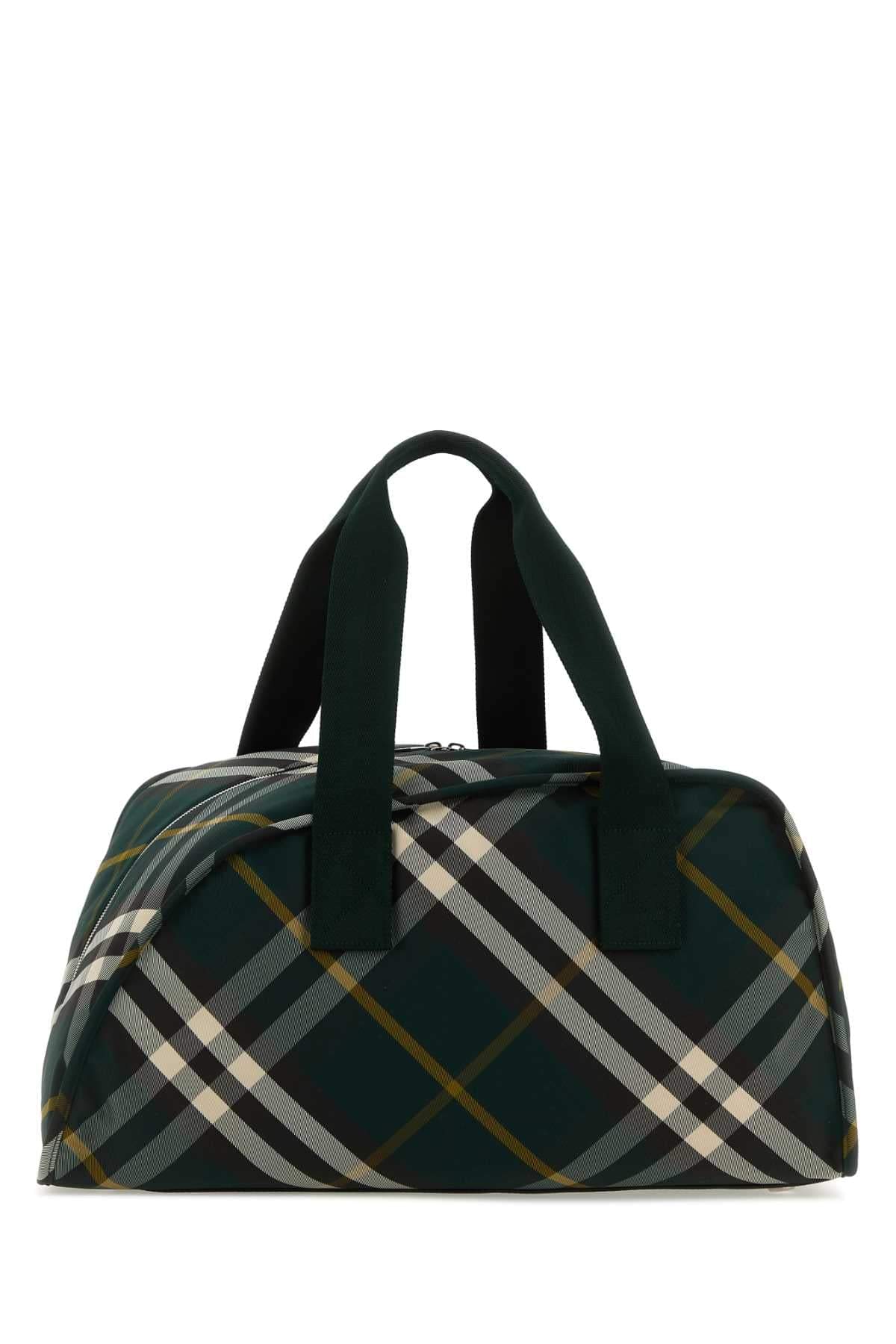 Burberry Men Printed Nylon Shield Travel Bag DestGlow