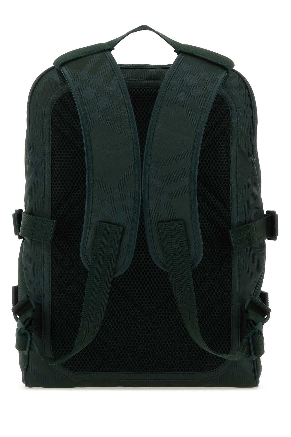 Burberry Men Bottle Green Nylon Blend Check Backpack DestGlow