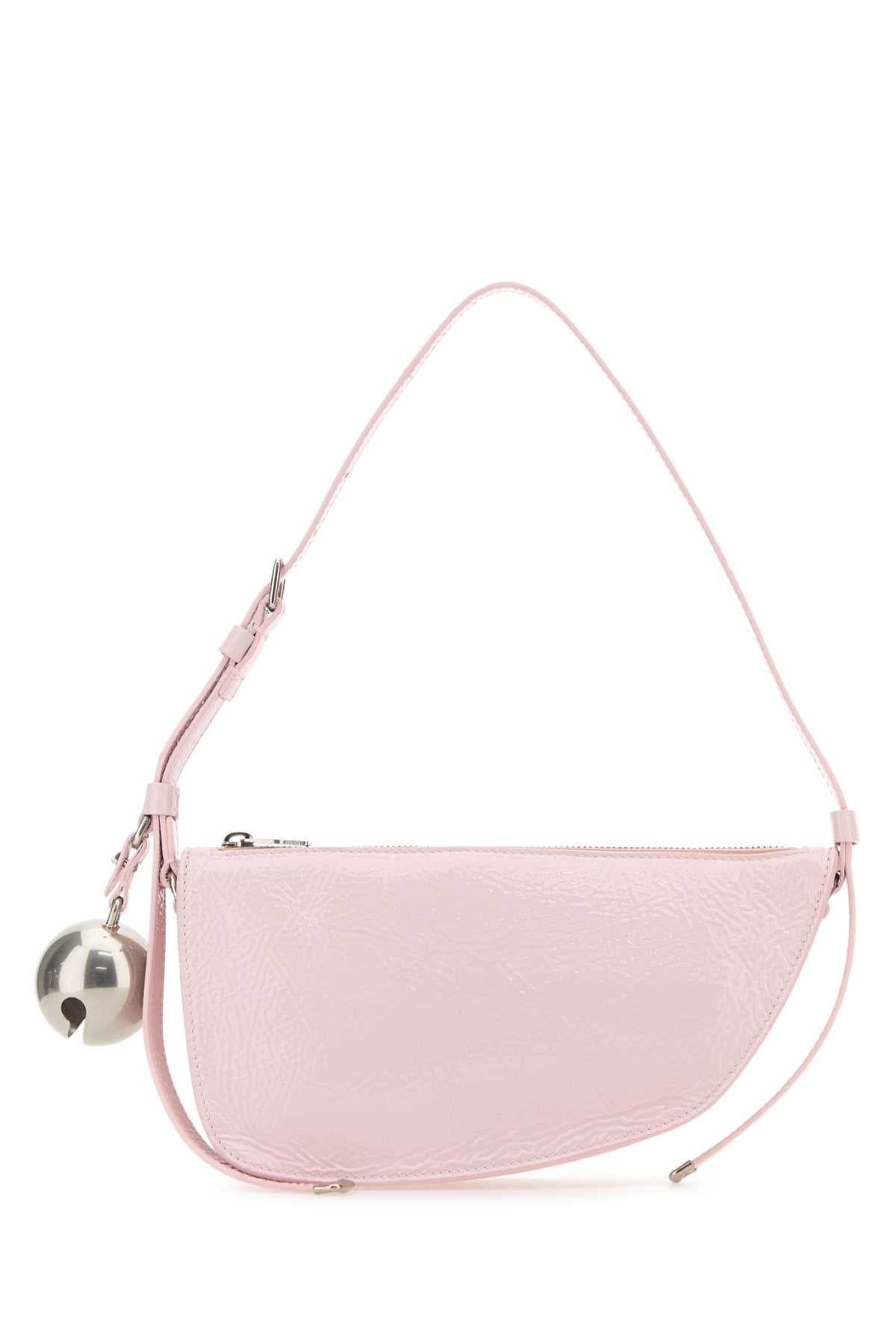 Burberry Women Pink Leather Knight Small Shoulder Bag DestGlow