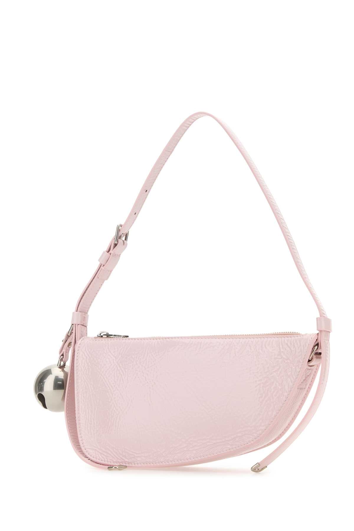 Burberry Women Pink Leather Knight Small Shoulder Bag DestGlow