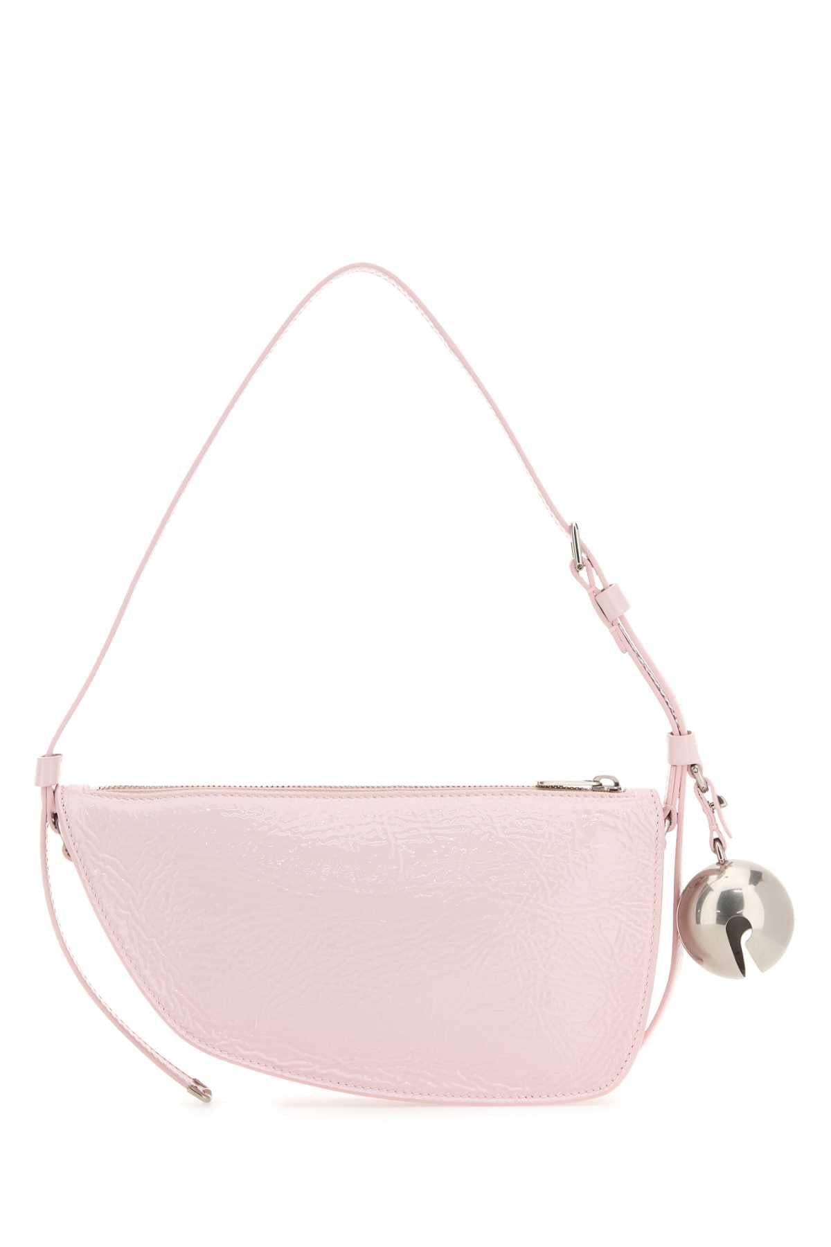 Burberry Women Pink Leather Knight Small Shoulder Bag DestGlow