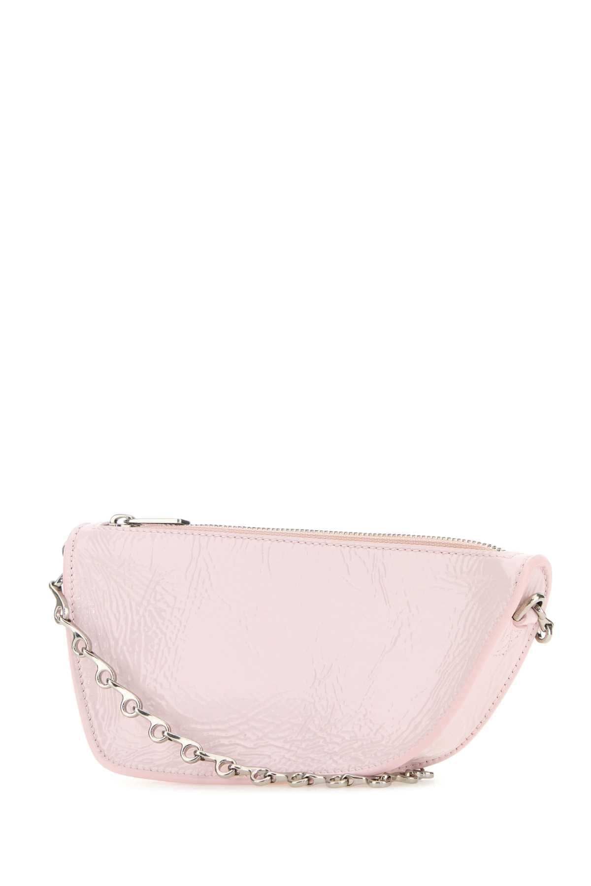 Burberry Women Pastel Pink Leather Micro Shield Shoulder Bag DestGlow