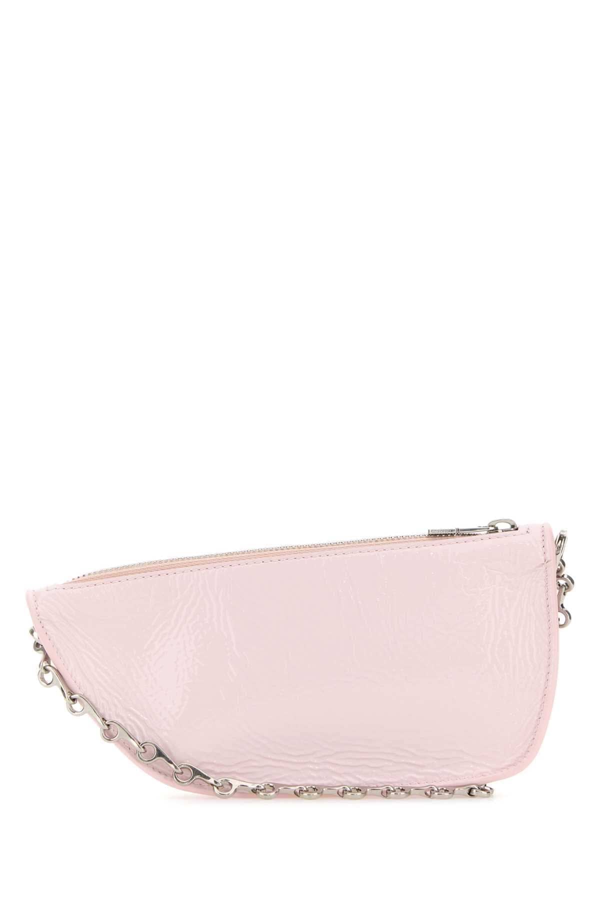 Burberry Women Pastel Pink Leather Micro Shield Shoulder Bag DestGlow