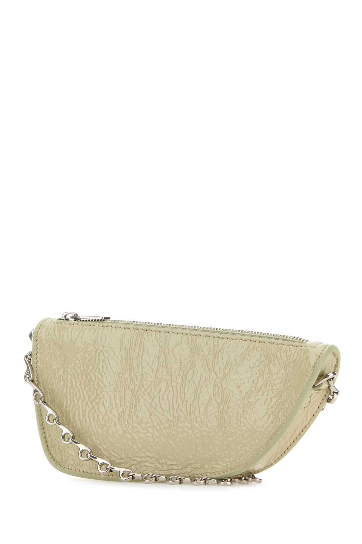 Burberry Women Pastel Green Leather Micro Shield Crossbody Bag DestGlow
