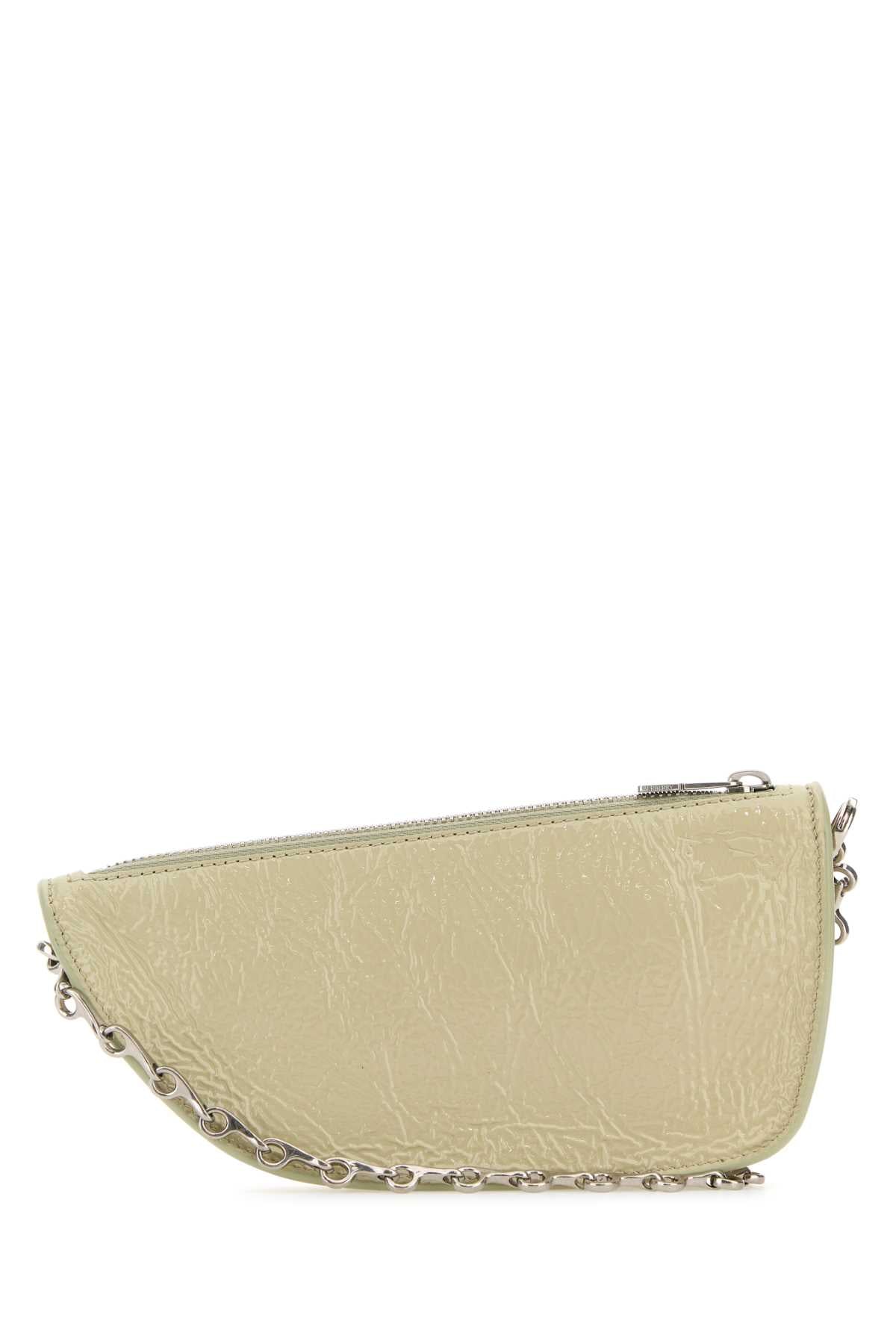 Burberry Women Pastel Green Leather Micro Shield Crossbody Bag DestGlow