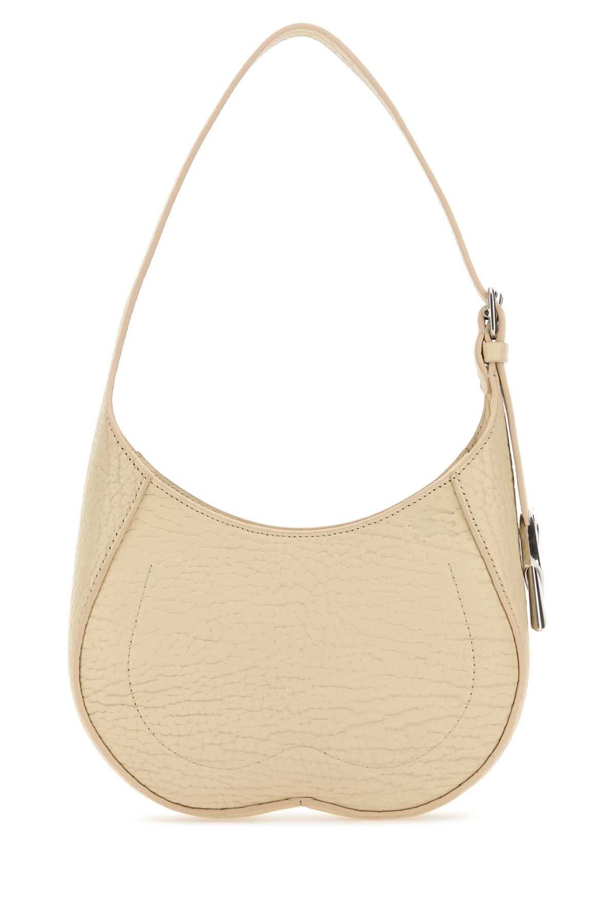 Burberry Women Sand Leather Small Chess Shoulder Bag DestGlow