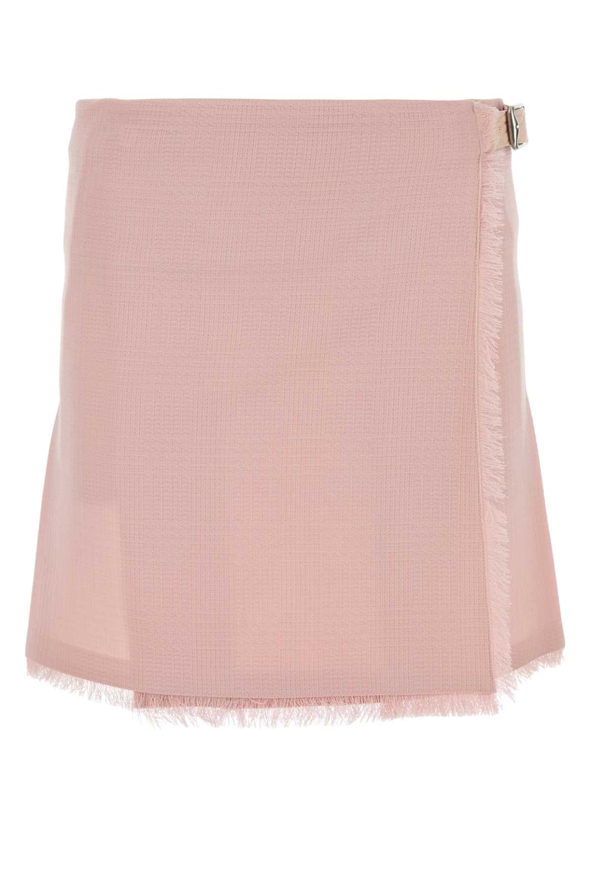 Burberry Women Pink Wool Mini Skirt DestGlow