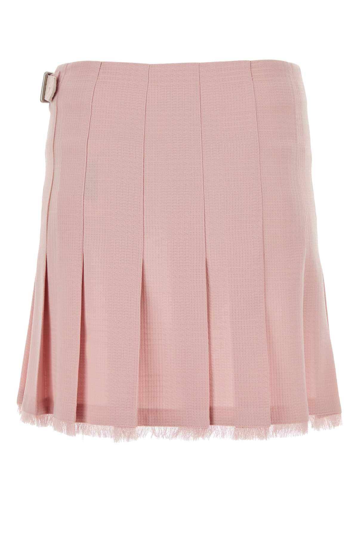 Burberry Women Pink Wool Mini Skirt DestGlow